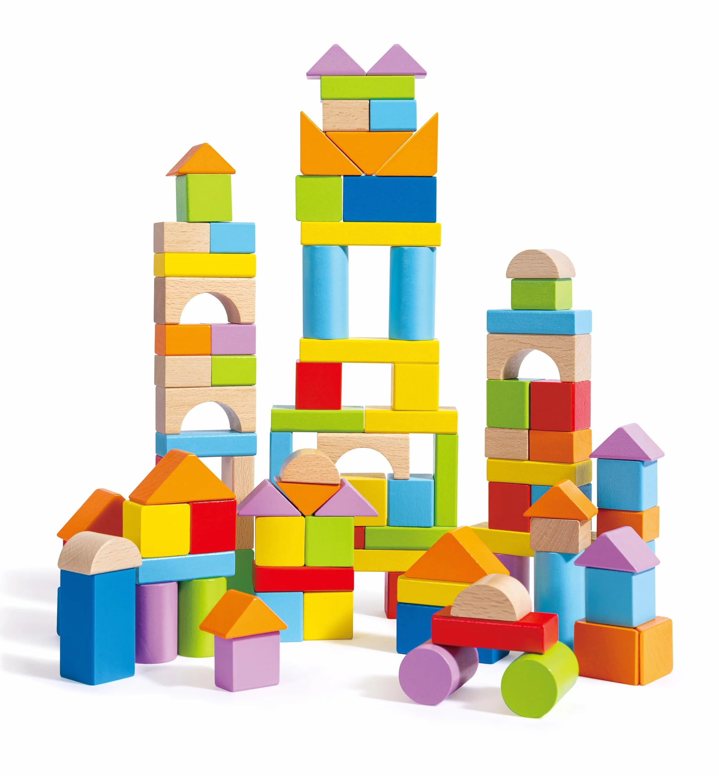 Hape E8247 HAP-E8247 Wonderful Beech Blocks, Multicolor