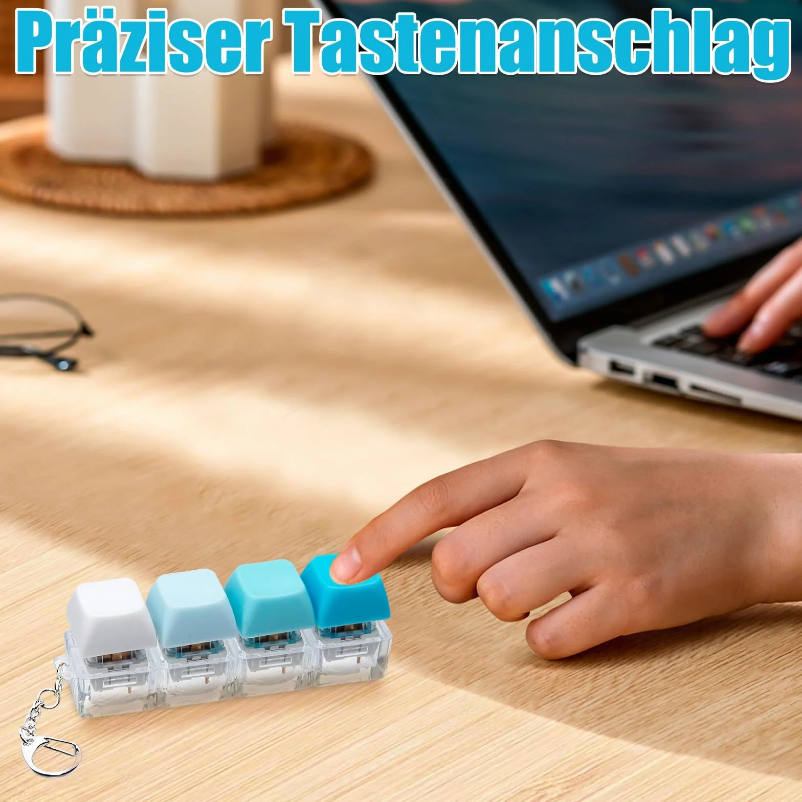 2-sztukowy zestaw przezroczystych zabawek Fidget Toys dla dorosłych, zabawki antystresowe dla dorosłych z kluczami, antystresowa klawiatura PC do biura i szkoły, dla dorosłych i młodzieży