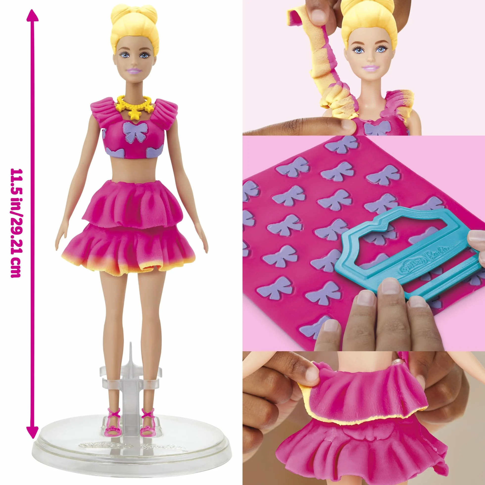 Zestaw lalek Play-Doh Barbie Falbanki i kokardki
