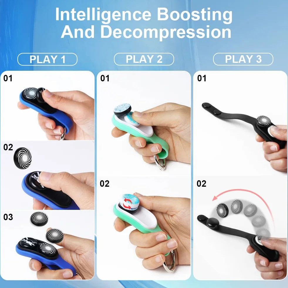 OSDUE Magnetyczna zabawka fidget, magnetyczna zabawka pop-up, dla dzieci i dorosłych, zabawka do budowania strachu, zabawka fidget, prezent dla dzieci i dorosłych (czarna B)