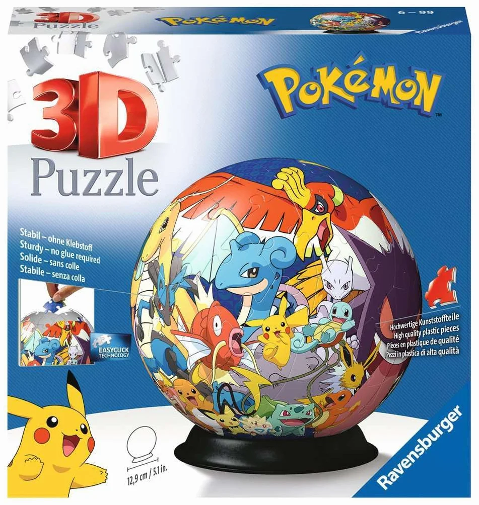 Ravensburger Puzzle 3D Kula: Pokemon 72 el.
