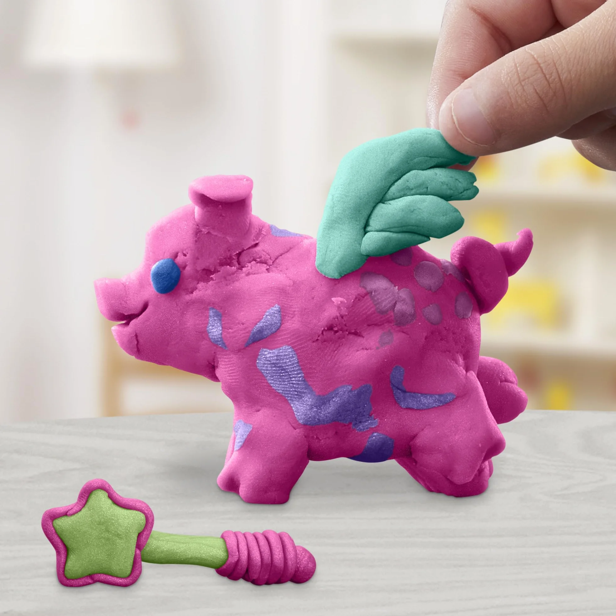 Play-Doh Sześciopak z kolekcją błyszczącej ciastoliny Play-Doh, plastyczne zabawy dla dzieci