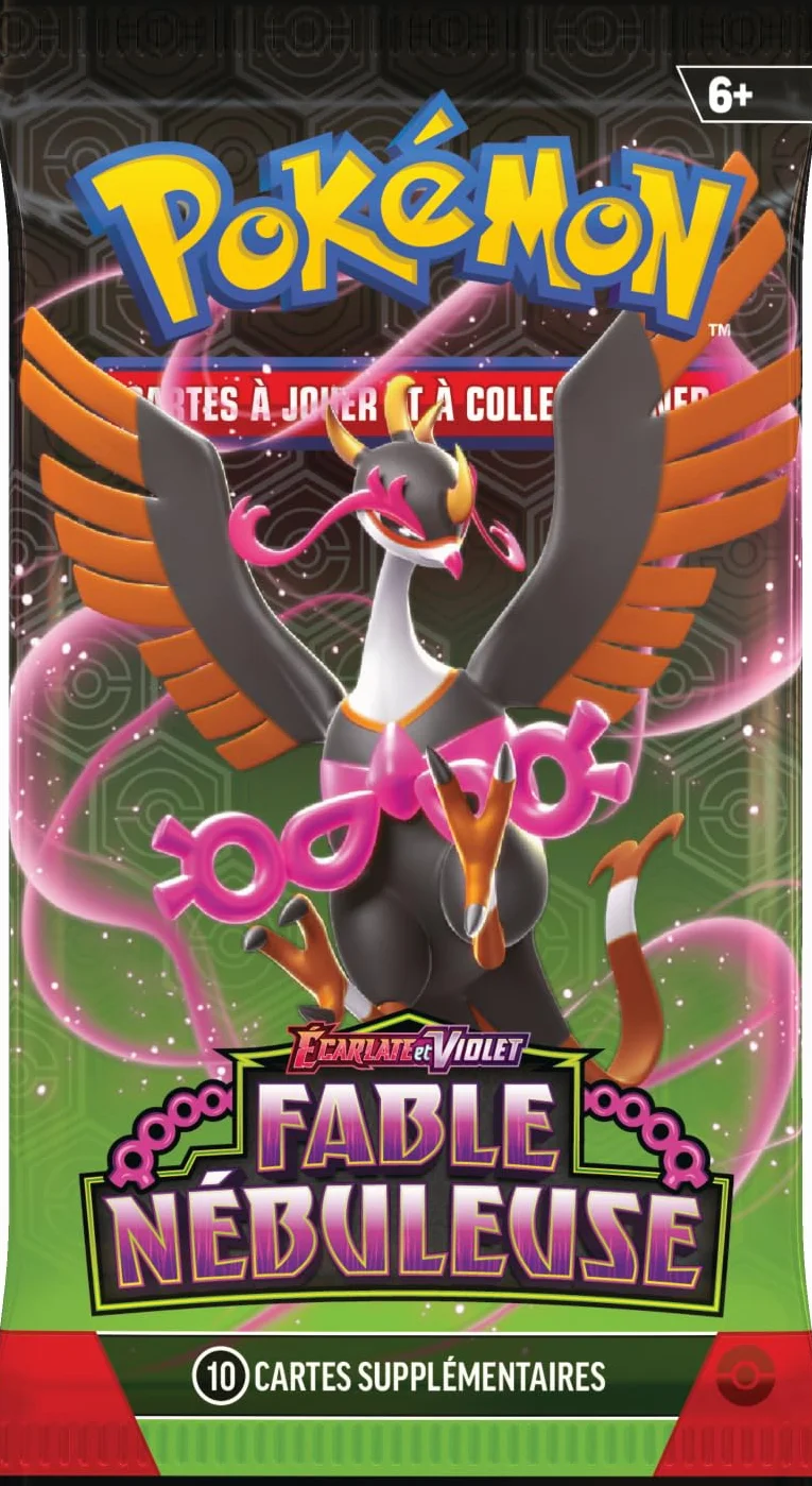 Pokémon: Blister 3 wzmacniaczy Scarlet and Violet Pêchaminus - Mgławica Bajka Pokémon TCG (3 boostery i 1 błyszcząca karta promocyjna)