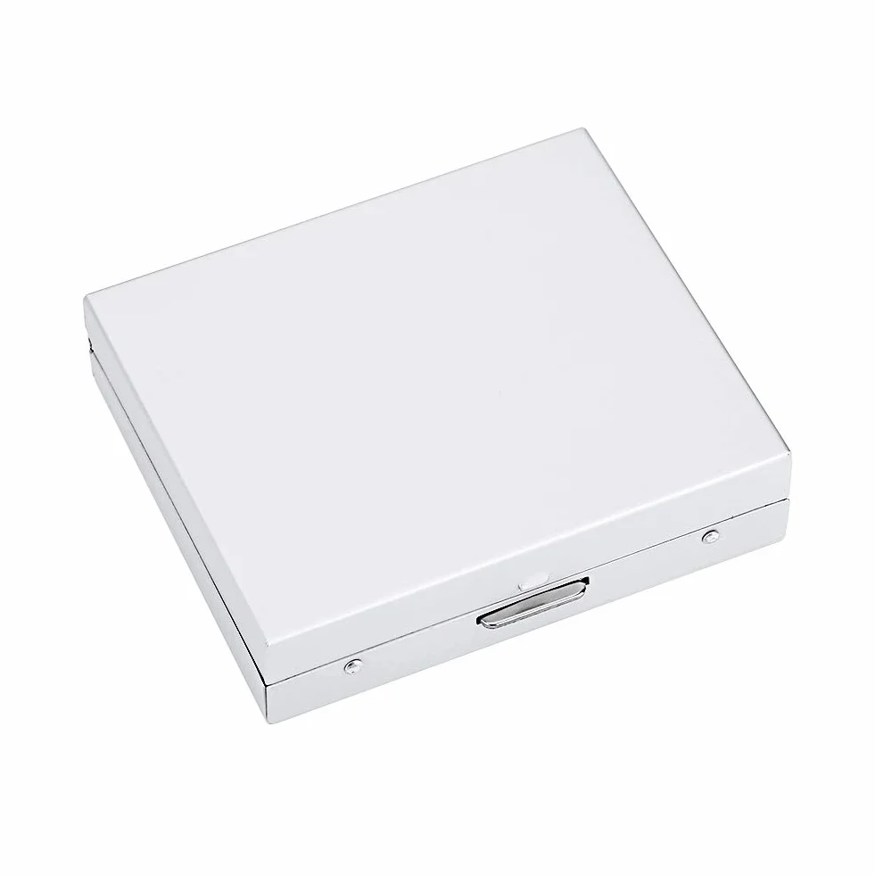 Zestaw Kości ze Stopu Aluminium, Zestaw Kości do Gry w Pokera z Etui(Srebrne Kwadratowe Pudełko)