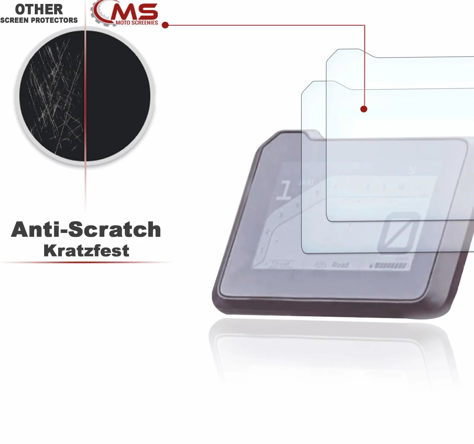Moto Screenies Folia ochronna na wyświetlacz tachografu pasująca do Husqvarna Norden 901 2022+ 2x Anti Glare