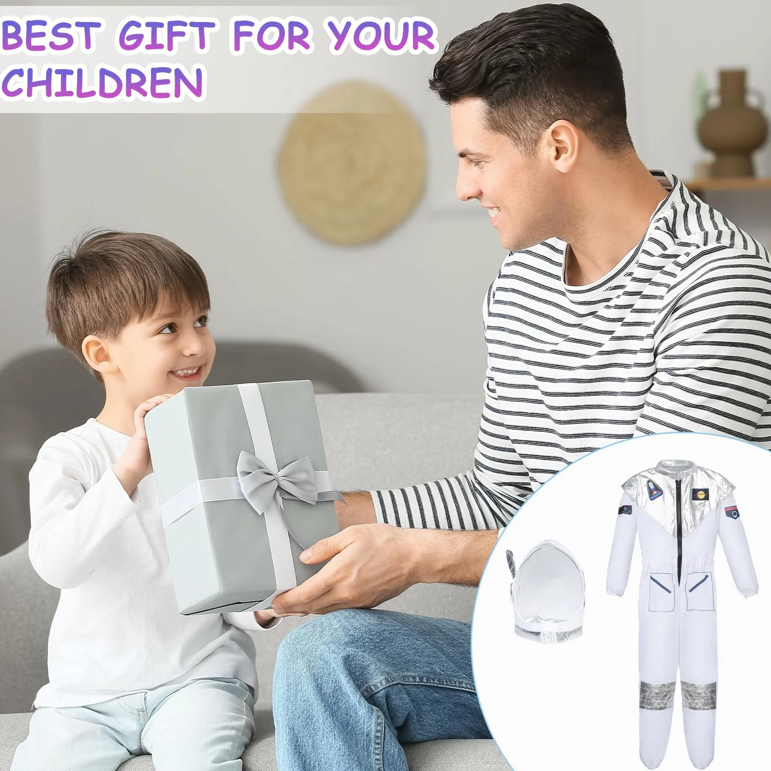 Kostium astronauty dla dzieci z astronautą, fantazyjny kostium kosmiczny, kosmiczny kostium astronauty z astronautą, kask na Halloween, cosplay, karnawał