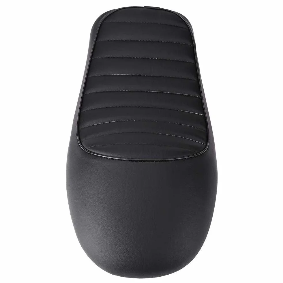 Uniwersalne skórzane siedzenie motocyklowe, modyfikacja siodełka motocyklowego PU Leather Vintage Racer Flat Seat Cushion (D)