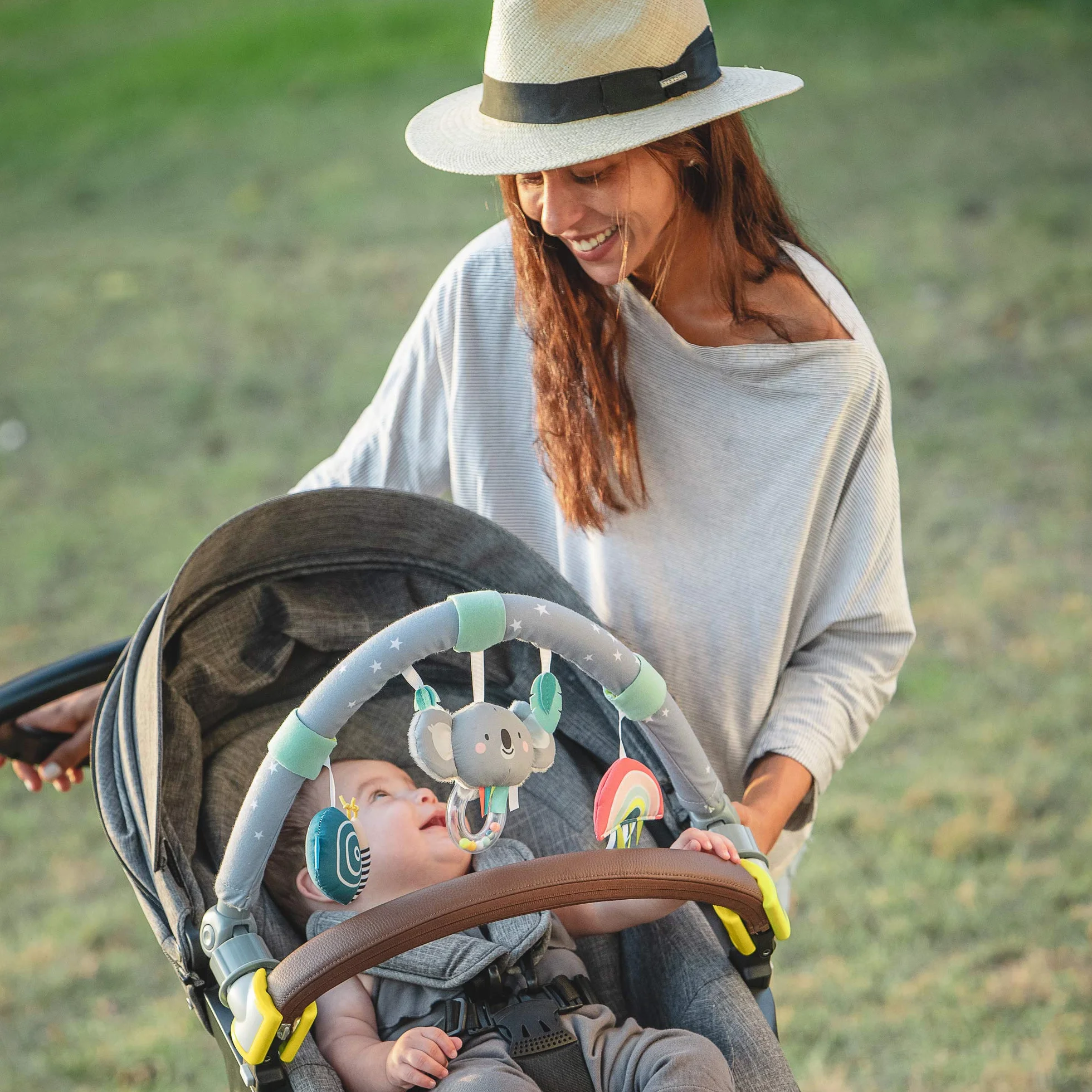 Taf Toys Koala Daydream Pram, Stroller & Car Seat Arch. Ideal for Infants & Toddlers, Activity Arch with Fascinating Toys, Stimulates Baby’s Senses & Motor Skills Development, for Easier Outdoors