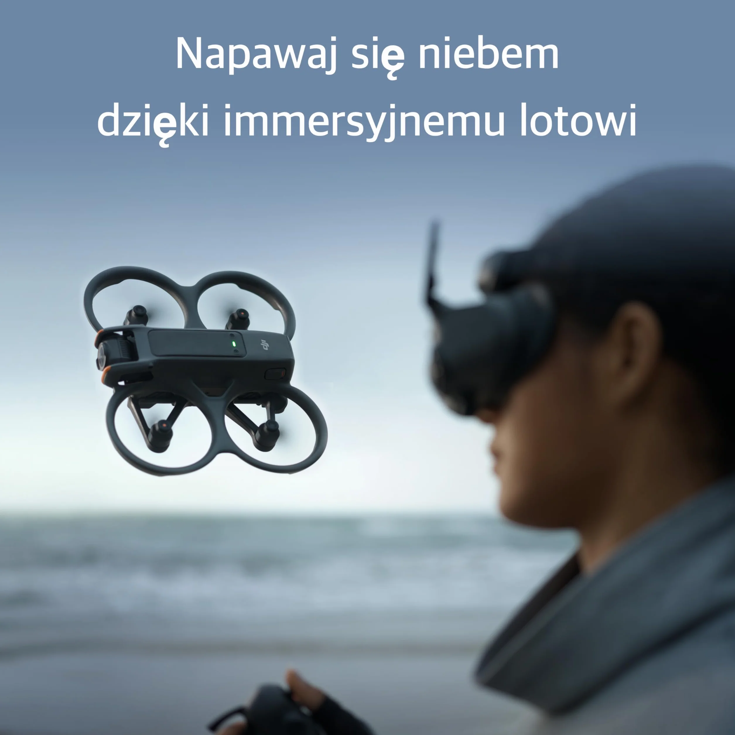 DJI Avata 2 (tylko dron), Dron FPV z kamerą 4K, Immersyjny lot, Wbudowana osłona śmigła, Proste salta/beczki, Ultraszerokokątne FOV 155°, Kompatybilny z RC Motion 3, Dron z kamerą POV