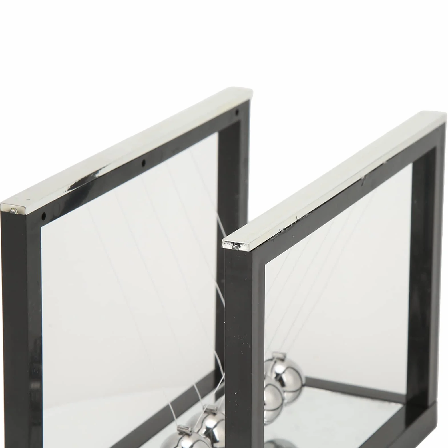 Newton huśtawka wahadłowa, zabawka, nauka, duża Newton Cradle Balance Balls z 5 żelaznymi kulkami i podstawą lustra, redukcja stresu, 15,8 x 8,4 x 11,6 cm