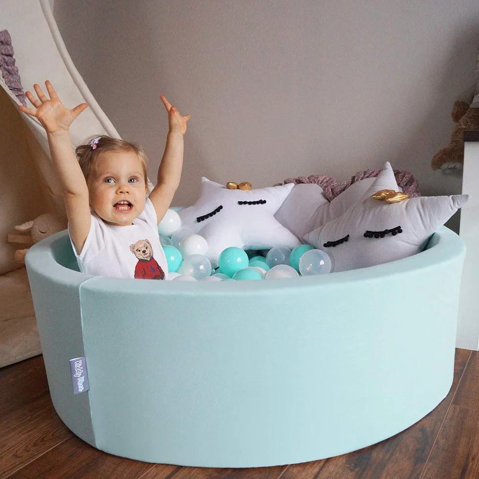 KiddyMoon Plastikowe Piłeczki ∅ 7cm dla Dzieci, Wielokolorowe Zestawy Kulek do Zabawy