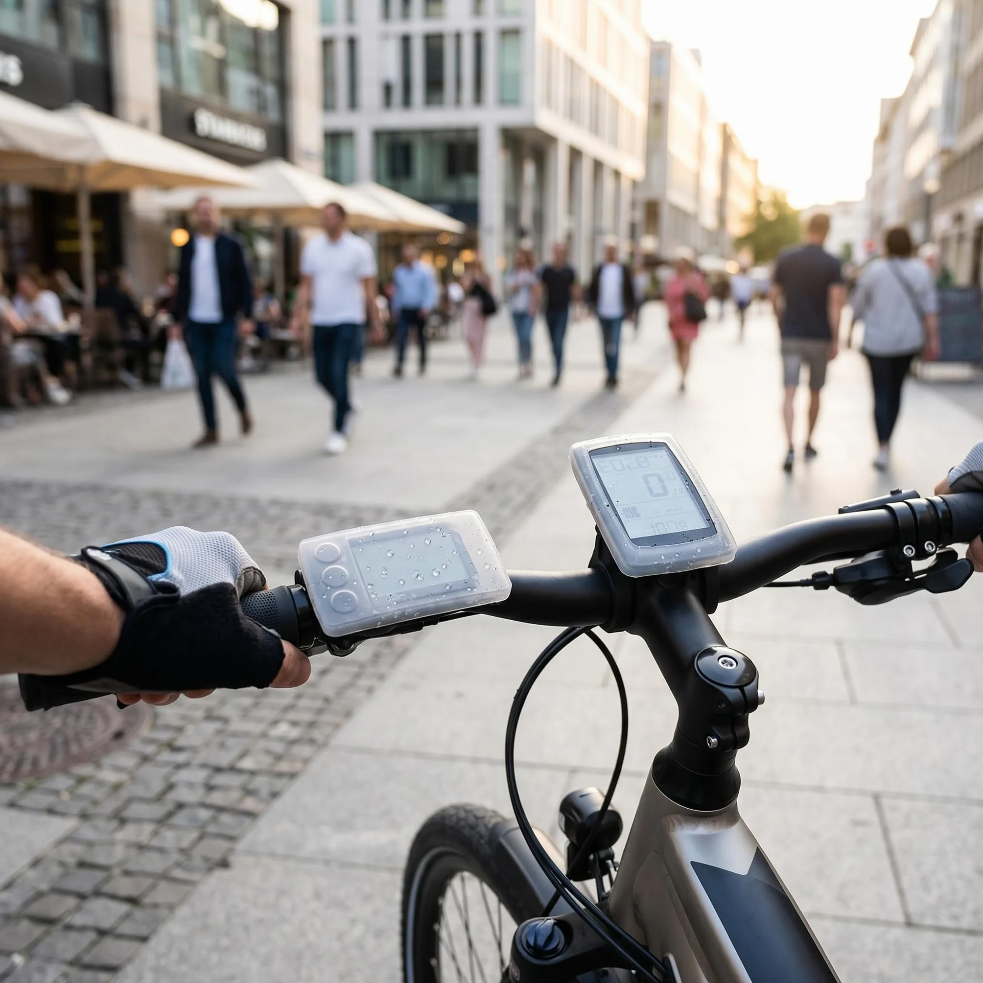 Wakects Osłona Monitora Roweru Elektrycznego, Osłona Wyświetlacza LCD Roweru Miernika Przezroczysty Silikon Odporny na ścieranie Odporny na Zarysowania Deszcz