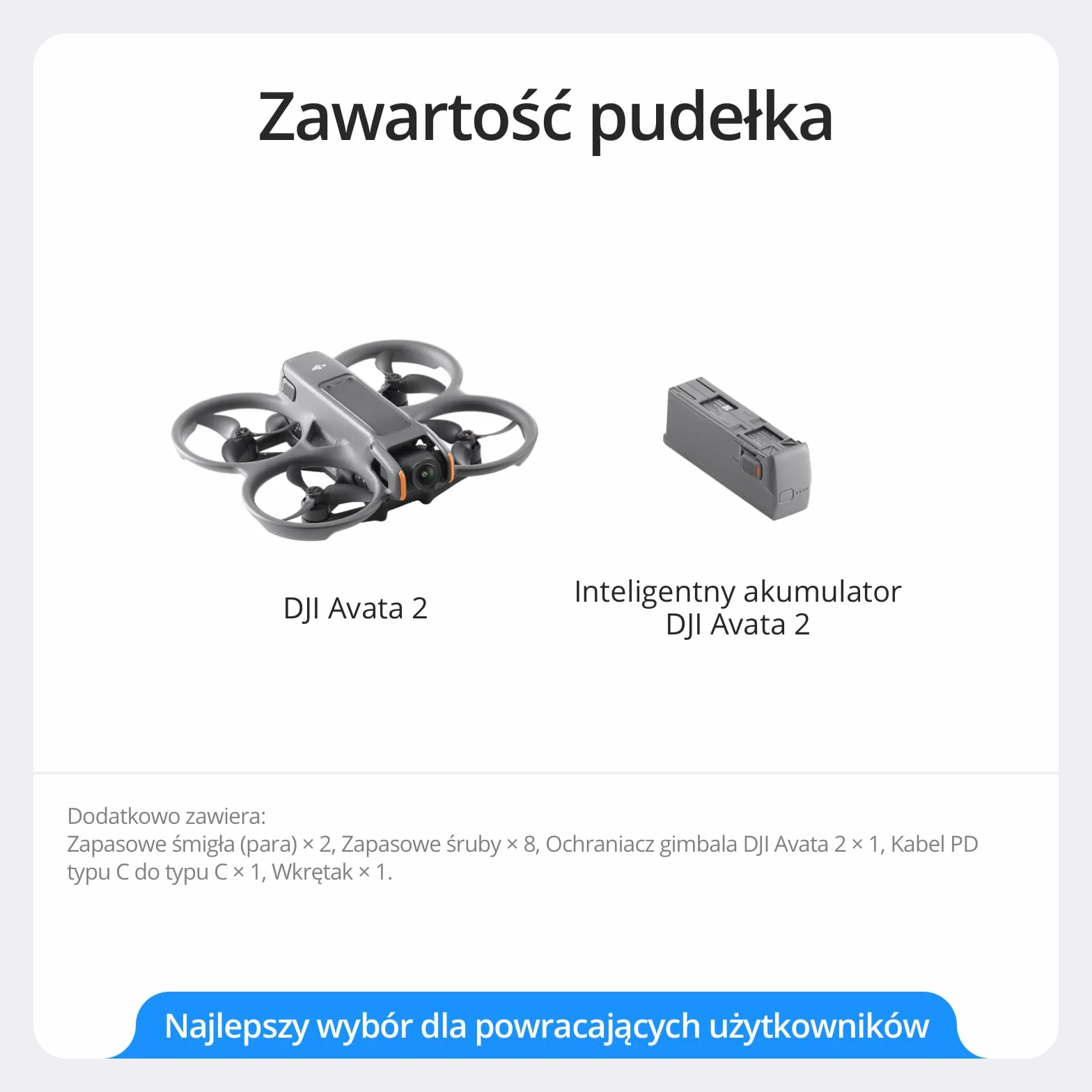 DJI Avata 2 (tylko dron), Dron FPV z kamerą 4K, Immersyjny lot, Wbudowana osłona śmigła, Proste salta/beczki, Ultraszerokokątne FOV 155°, Kompatybilny z RC Motion 3, Dron z kamerą POV