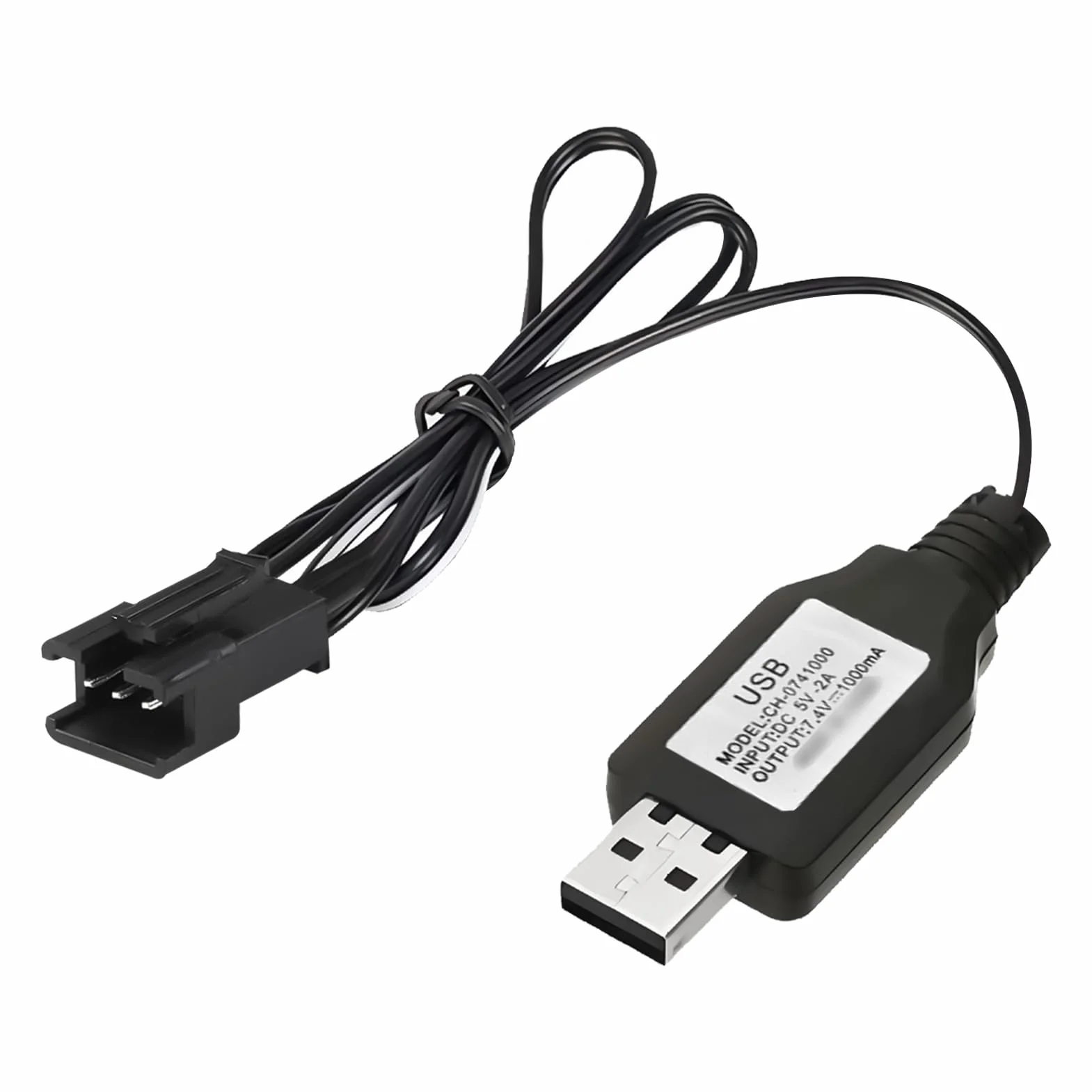 Uniwersalny kabel SM-3P, ładowarka samochodowa 7,4 V RC USB, uniwersalny kabel ładowarki, wyświetlacz LED, ładowanie LiPo 2S USB do zabawek zdalnie sterowanych, samochodów, dronów, łodzi