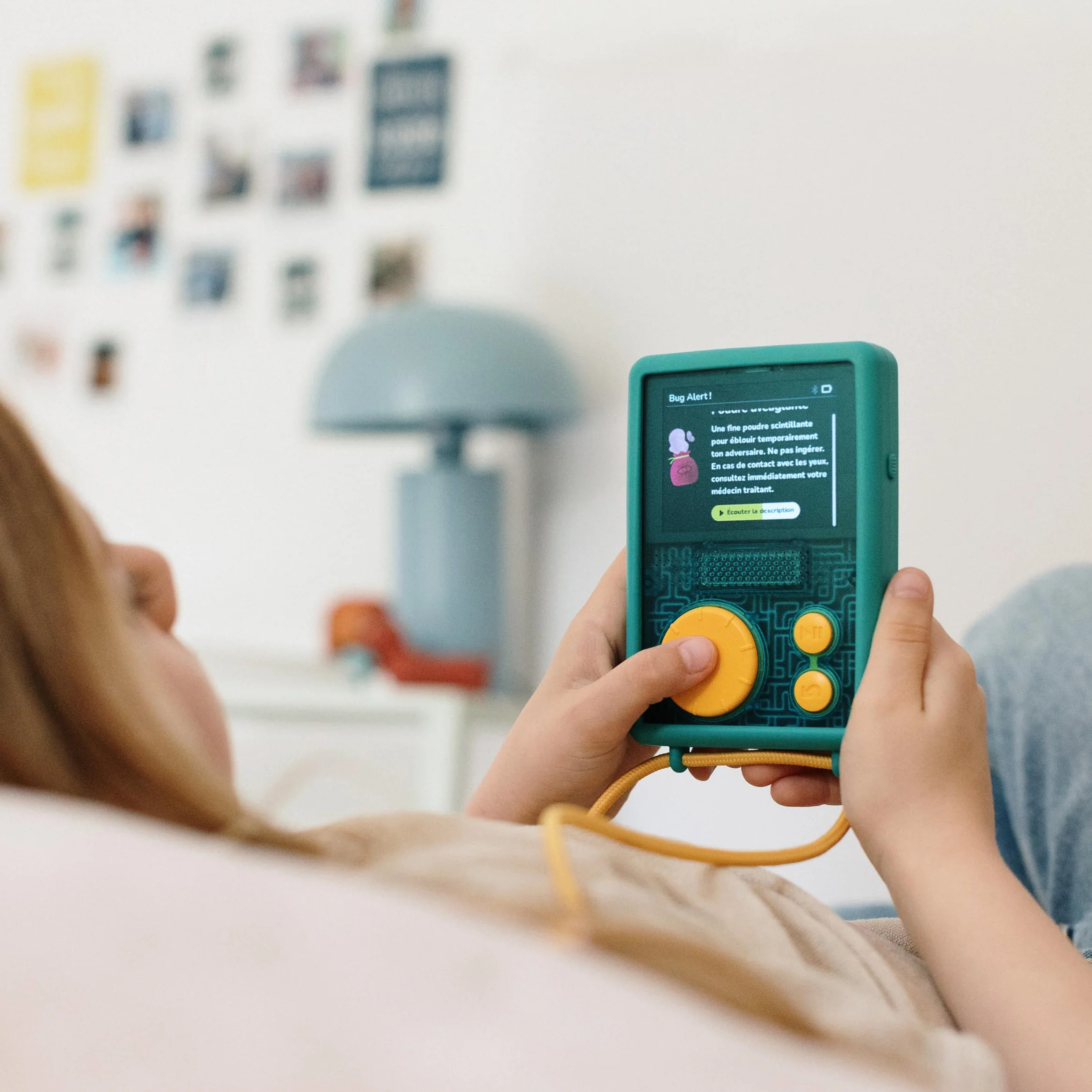 Lunii Oficjalne zielone etui przeciwwstrząsowe dla FLAM Interactive Audio Player - pudełko na historie dla dzieci od 7 lat - wolne od BPA, 0850011045534