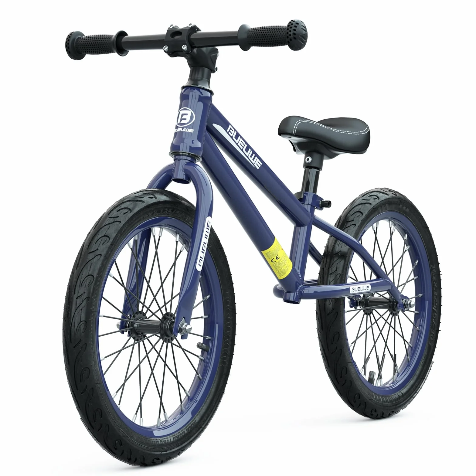 Kid Balance Bike 16 cali dla 4 5 6 7 8-letnich chłopców i dziewcząt, lekki rower bez pedałów, regulowane siedzenie, stal węglowa, opony pneumatyczne, zabawki sportowe na świeżym powietrzu,Blue