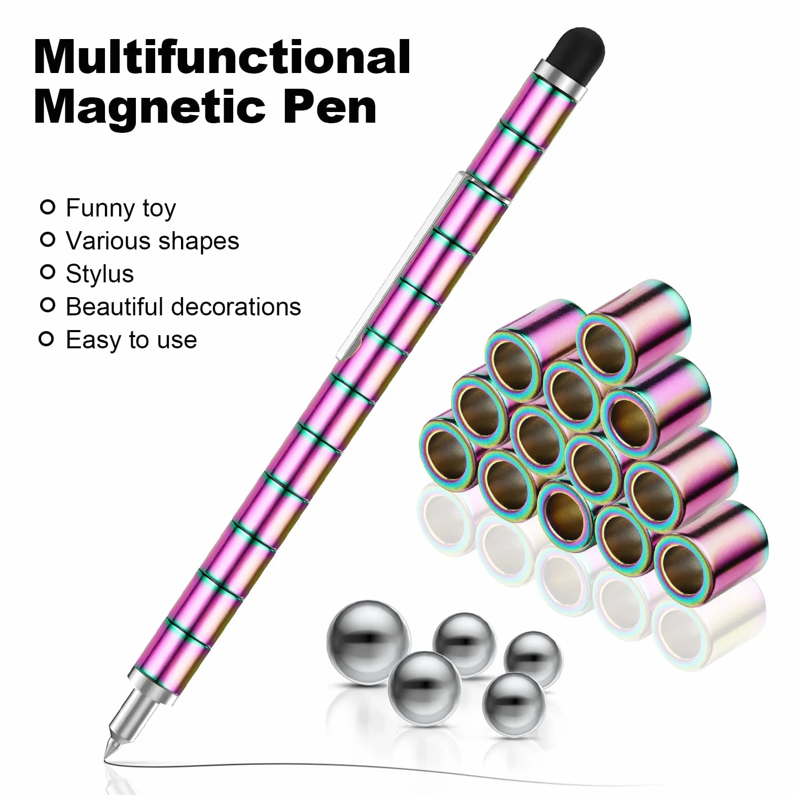 OSDUE Fidget Pen, wielofunkcyjny długopis magnetyczny prezent dla mężczyzn i dzieci, pomysły na prezent na Dzień Ojca i Wielkanocny