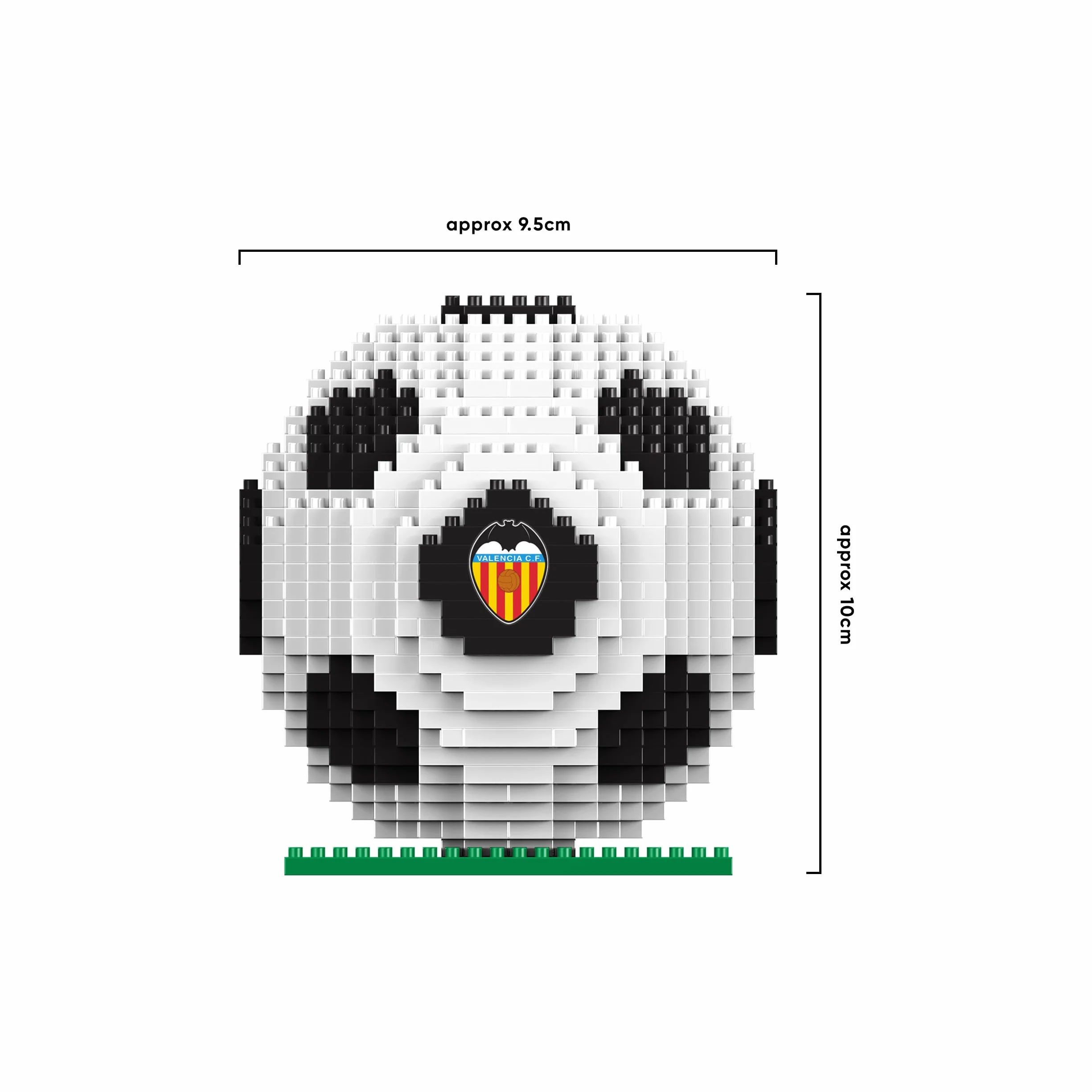 FOCO Oficjalny produkt na licencji Valencia CF BRXLZ 3D-model konstrukcyjnej zabawki piłkarskiej