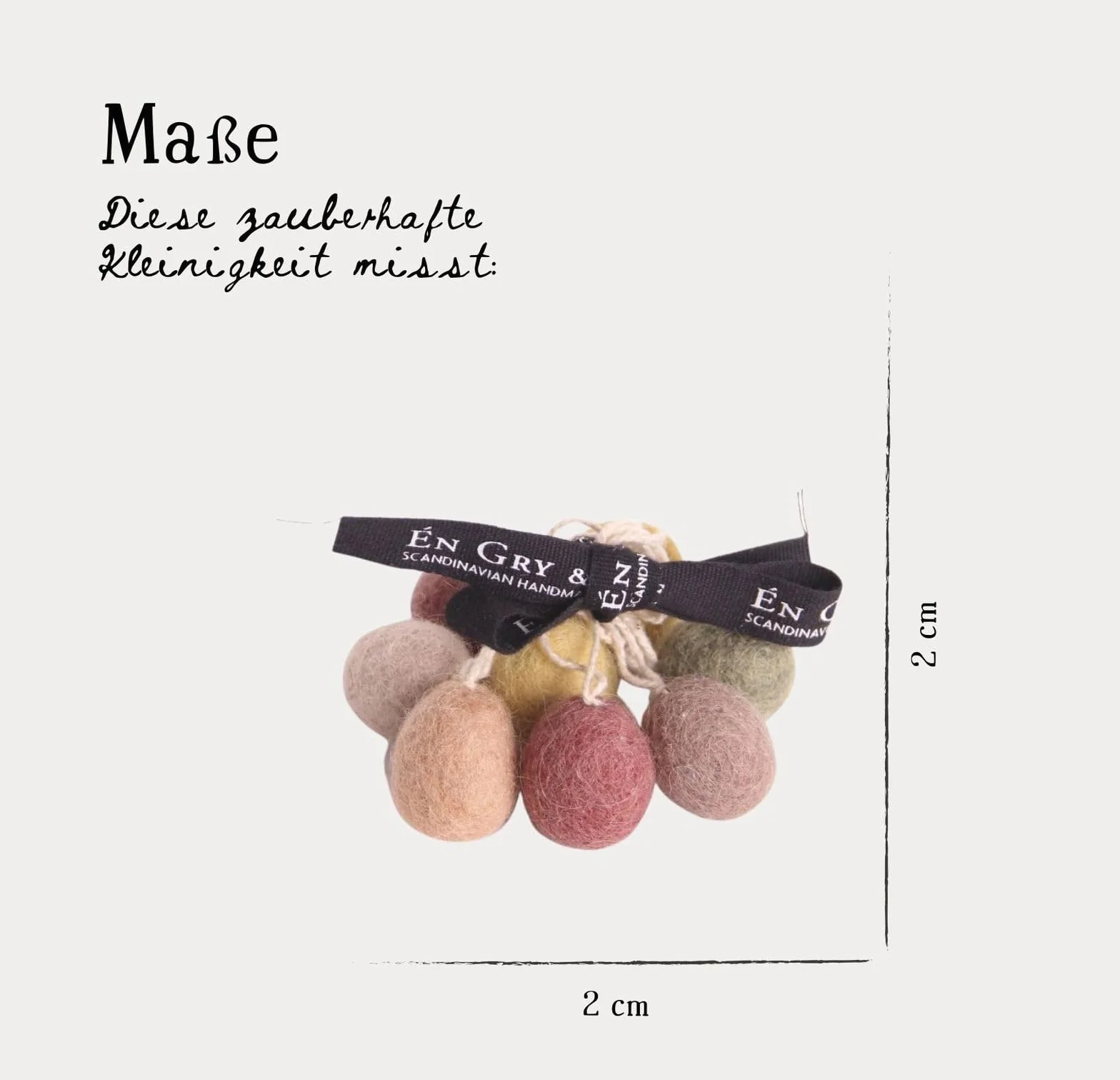 Gry & SIF małe zawieszki wielkanocne, jajka filcowe, wielkanocne, dekoracja wiosenna z filcu, ręcznie wykonana, Fairtrade, jasne, kolorowe jajka wielkanocne, 2 cm, zestaw 8 szt