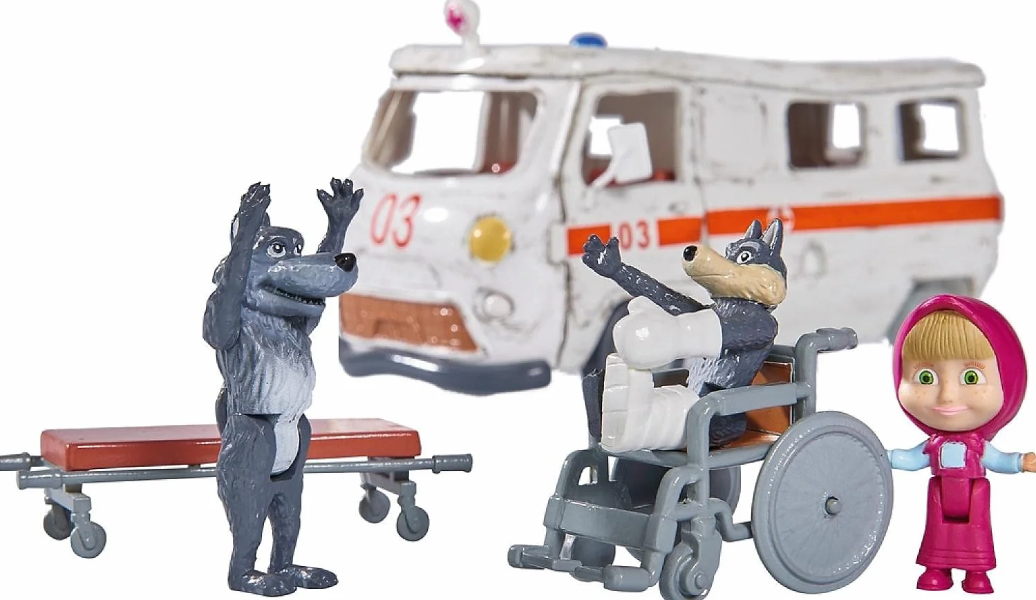 Simba 109309863 Masza i Niedźwiedź Zestaw ambulans
