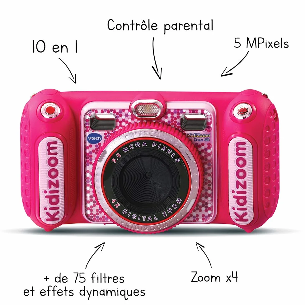 Vtech Kidizoom Duo DX Aparat Cyfrowy Dla Dzieci, Różowy, 2,4", 80-520055