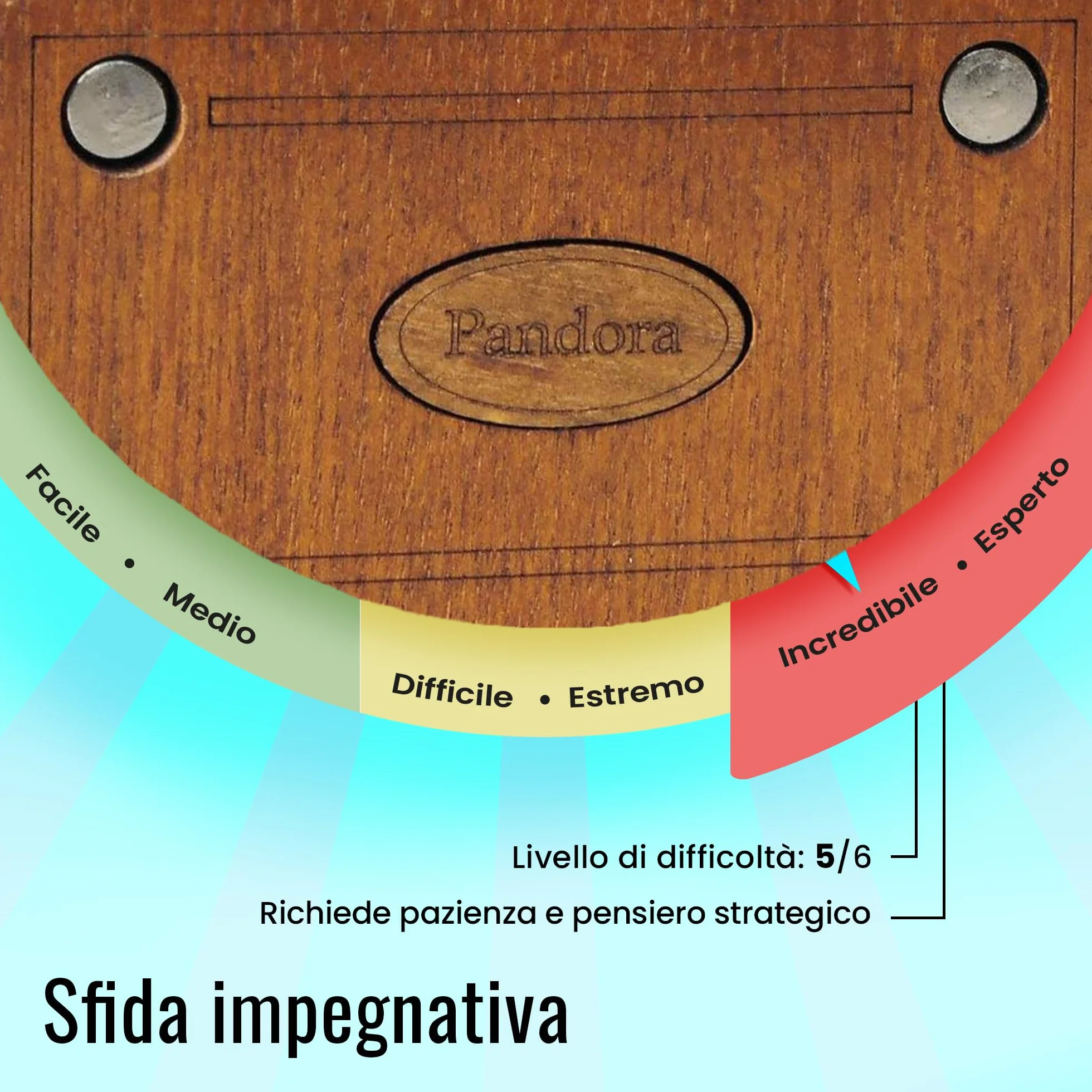 Gry Logica Sztuka. Pandora Box - Secret Box - Drewniane puzzle - Secret Box - Amazing Difficult 5/6 - Kolekcja Leonardo da Vinci