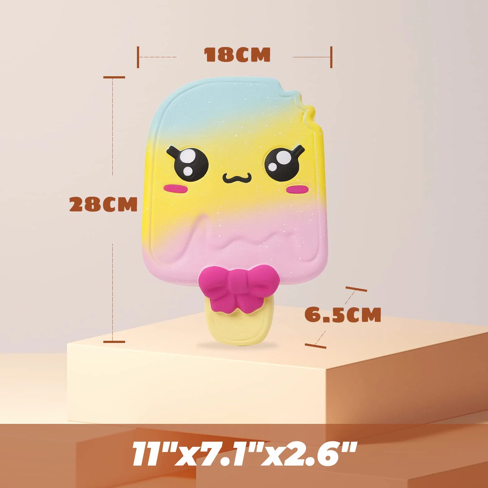 Anboor Squeeze Toys Lód na patyku Powolny wzrost Squishy Anti Stress Pachn?cy Kawaii Ulga w l?ku Du?a