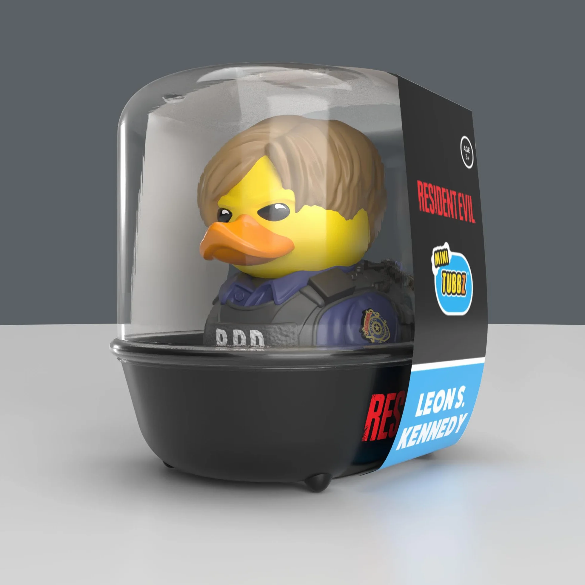 TUBBZ Mini: Resident Evil - Leon S Kennedy cosplay gumowa kaczka winylowa figurka