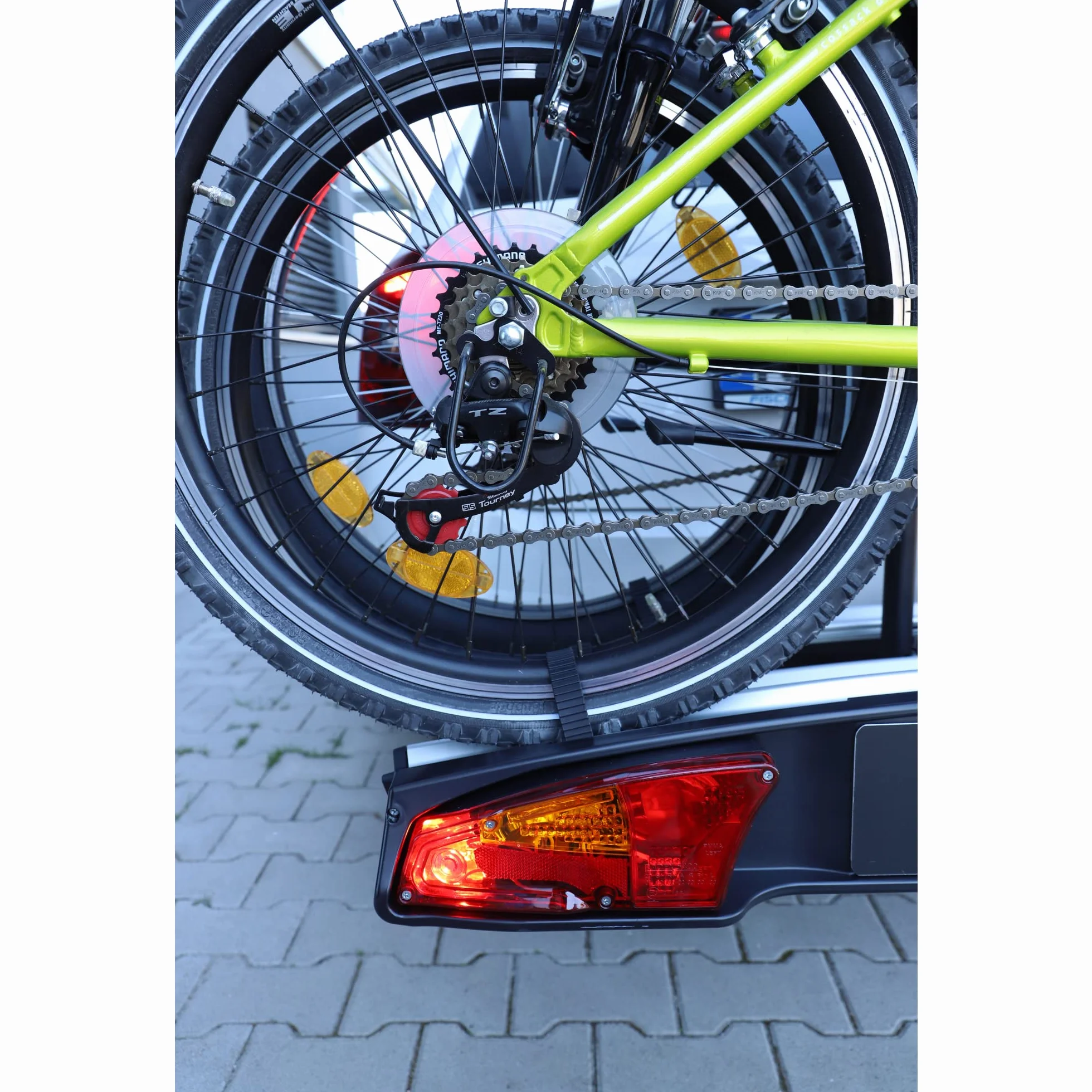 cartrend Bagażnik rowerowy aluminiowy Active, pasuje do 2 rowerów, bagażnik rowerowy, bagażnik samochodowy, czarno-srebrny