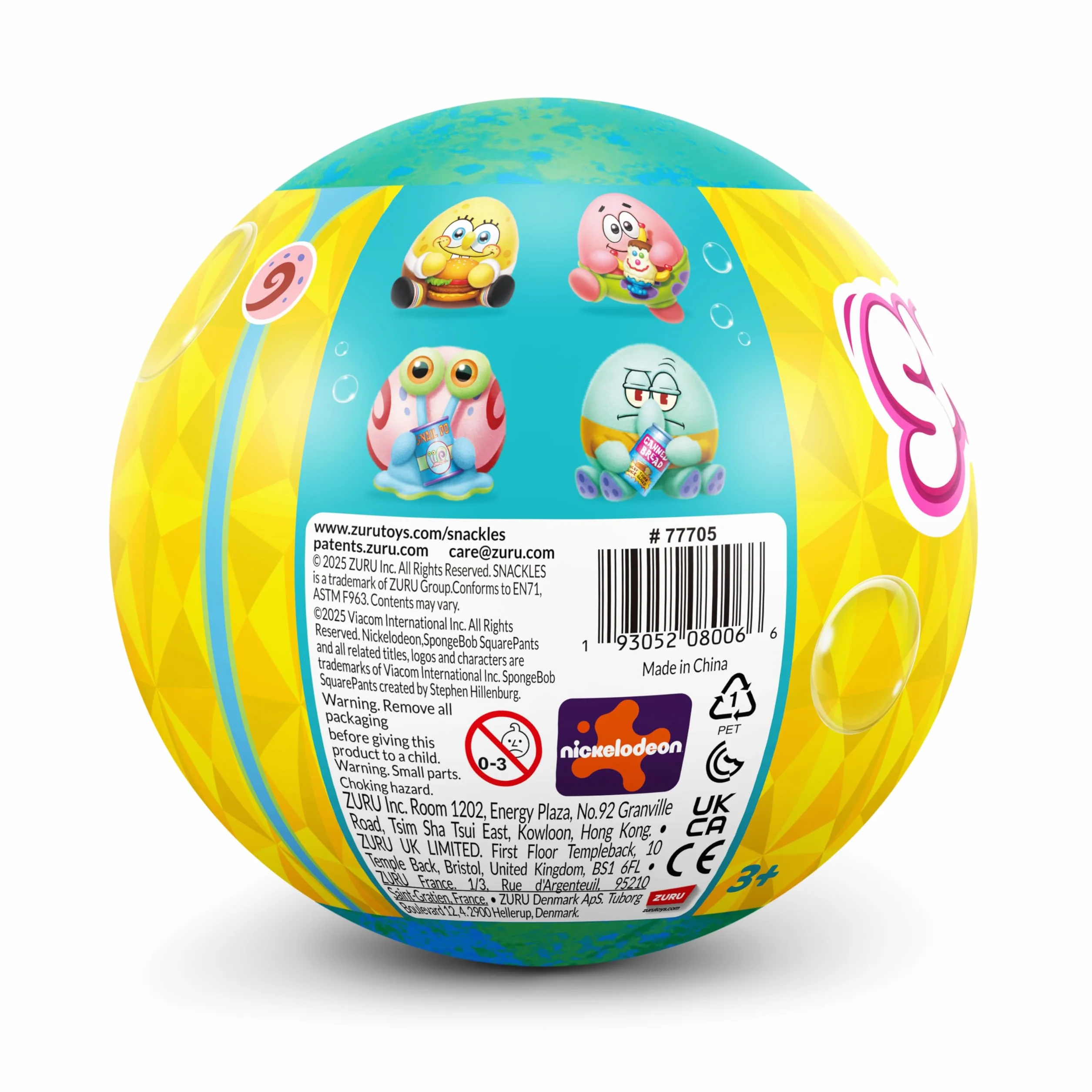Snackles -Licensed Character-Series 1-Spongebob Squarepants Capsule 5"-Capsule
