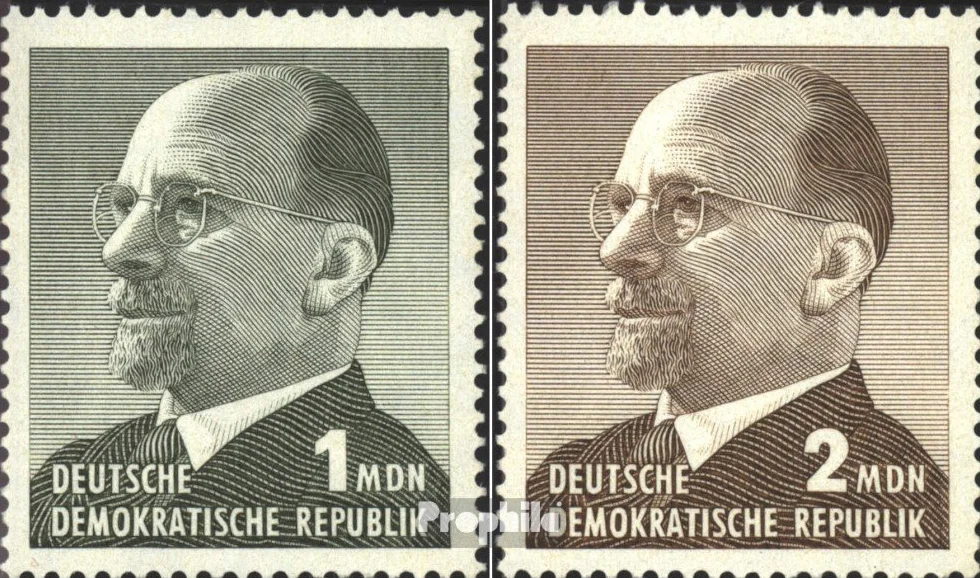 DDR 1087-1088 (pe?ne.Kwestia) 1965 Walter Ulbricht (Znaczki dla kolekcjonerów)