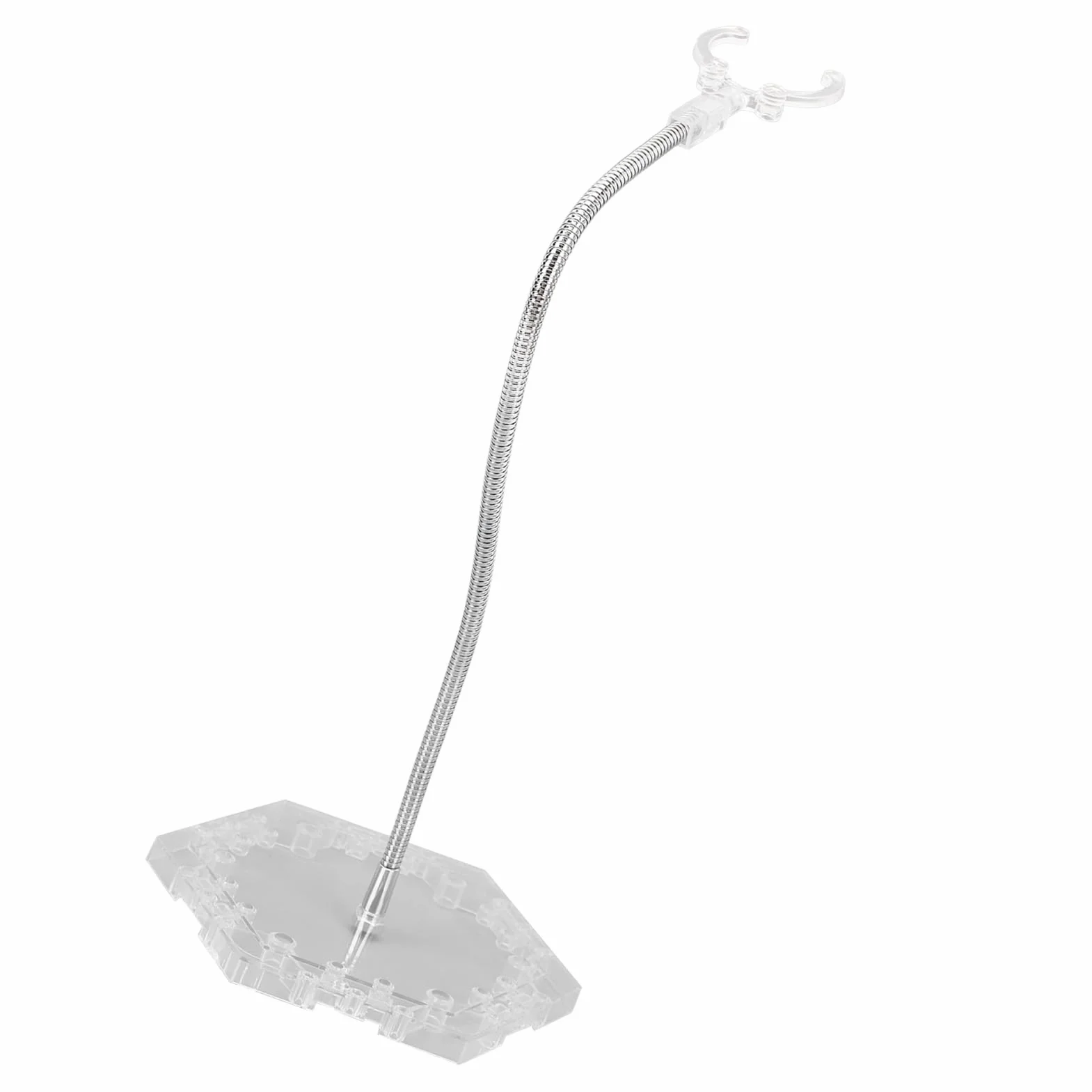 Generic Wspornik do Ekspozycji Figurek, Uchwyt do Ekspozycji Figurek ze Stali Nierdzewnej ABS dla Lalek (Przezroczysty)