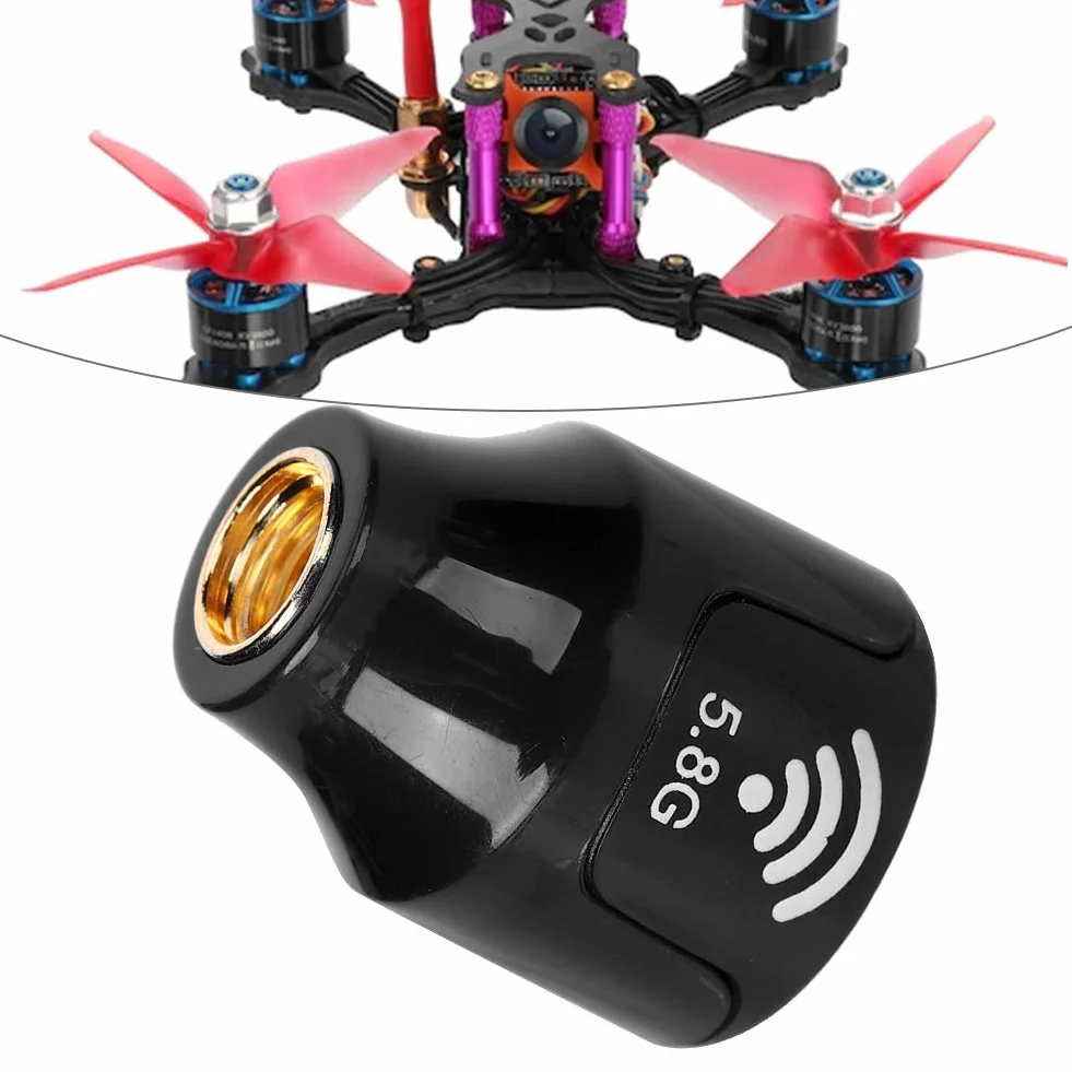 Antena 5.8G 3dBi RHCP o Wysokim Wzmocnieniu, Niska Strata Podajnika Zginana i Trwała do Części RC Drone FPV Racing (Czarny)