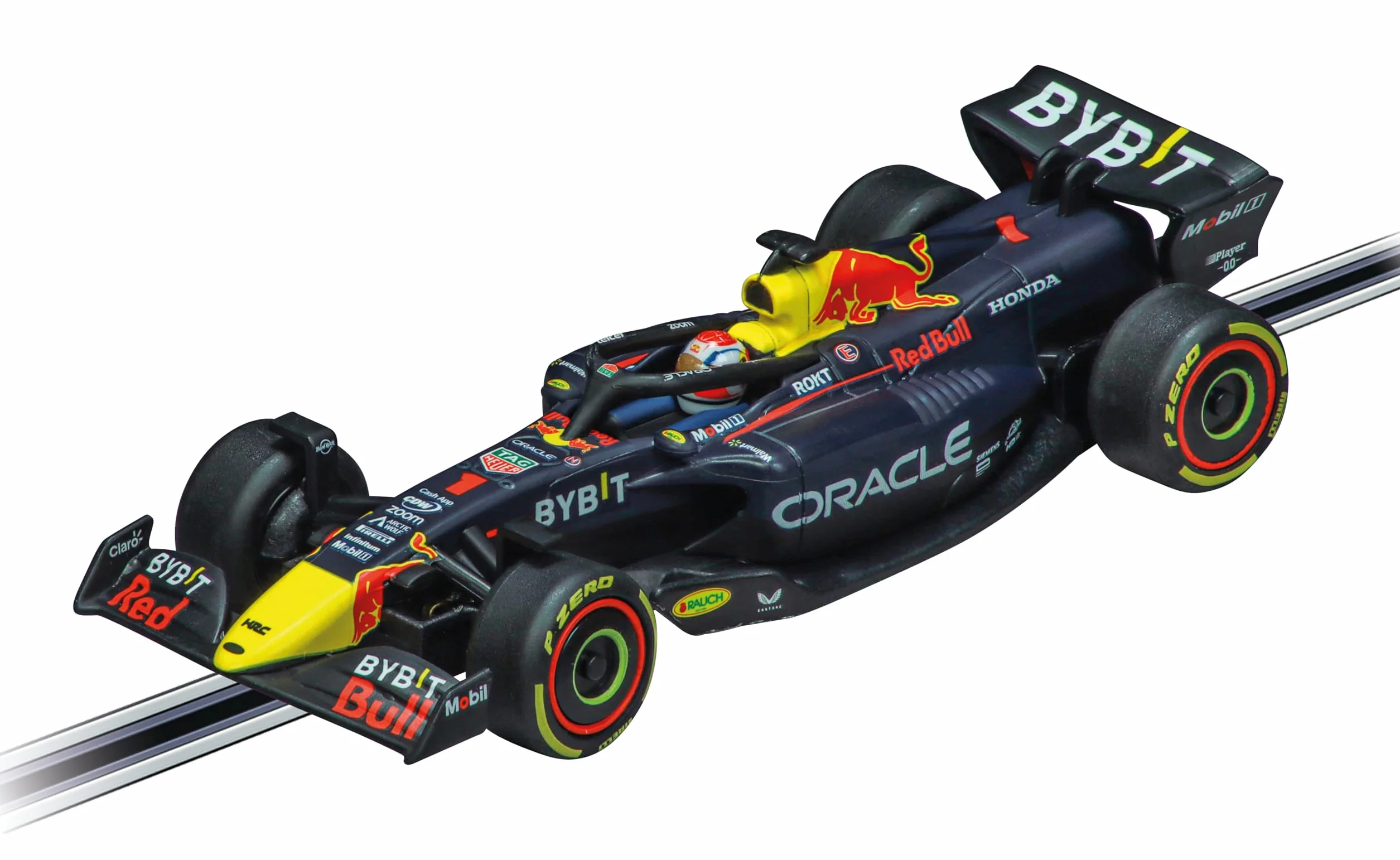 Carrera 20064236 Carrera GO!!! Red Bull Racing RB19 „M. Verstappen, No. 1” skala 1:43 kompatybilny z systemami Carrera GO!!!, GO!!! Plus oraz systemami GO!!! zasilanych bateryjnie, pojazd Go Cars