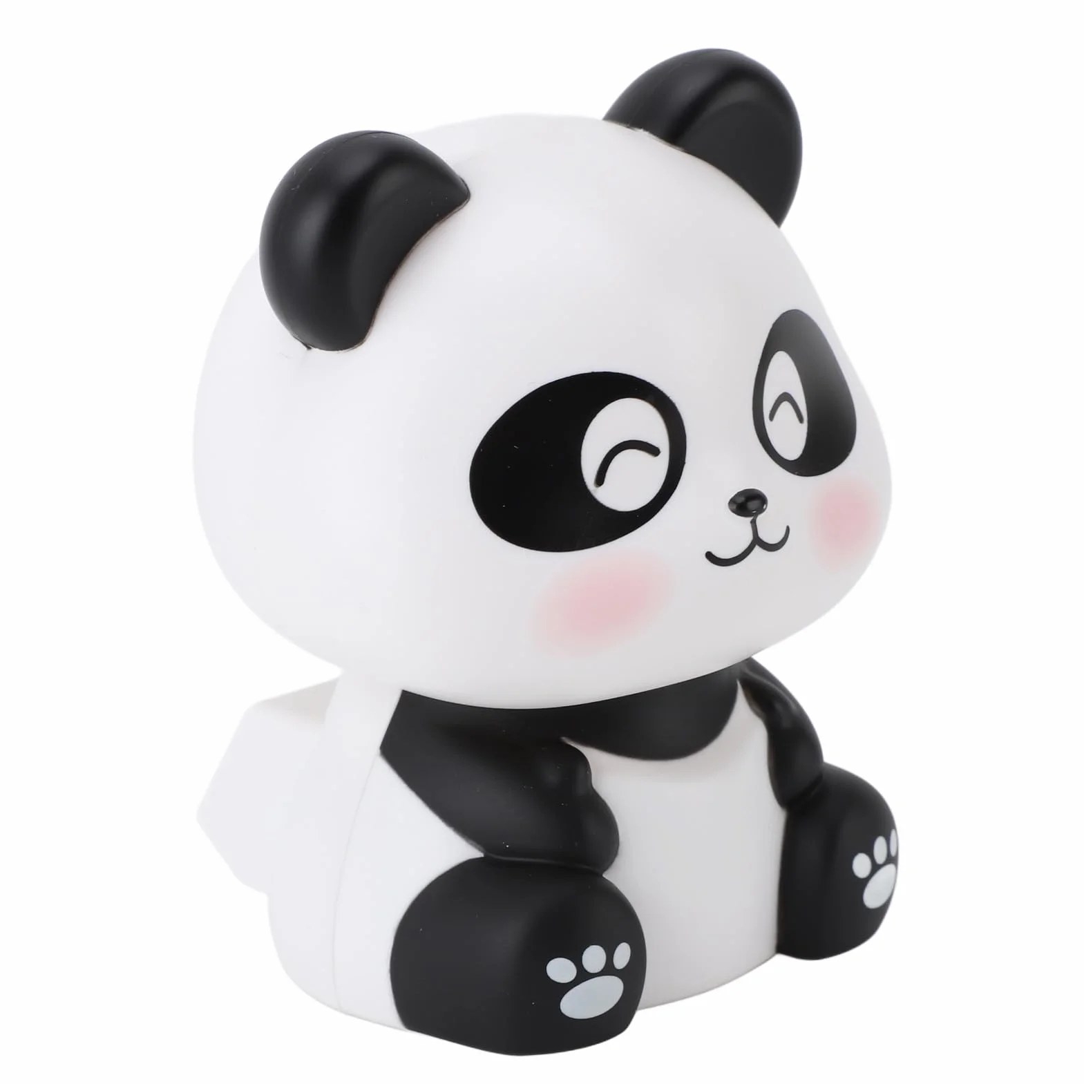 Kiwająca Głowa Panda, Figurka Pandy Słonecznej, Szczęście, Bogactwo, Witaj w Domu na Desce Rozdzielczej Samochodu (Mrużące oczy)
