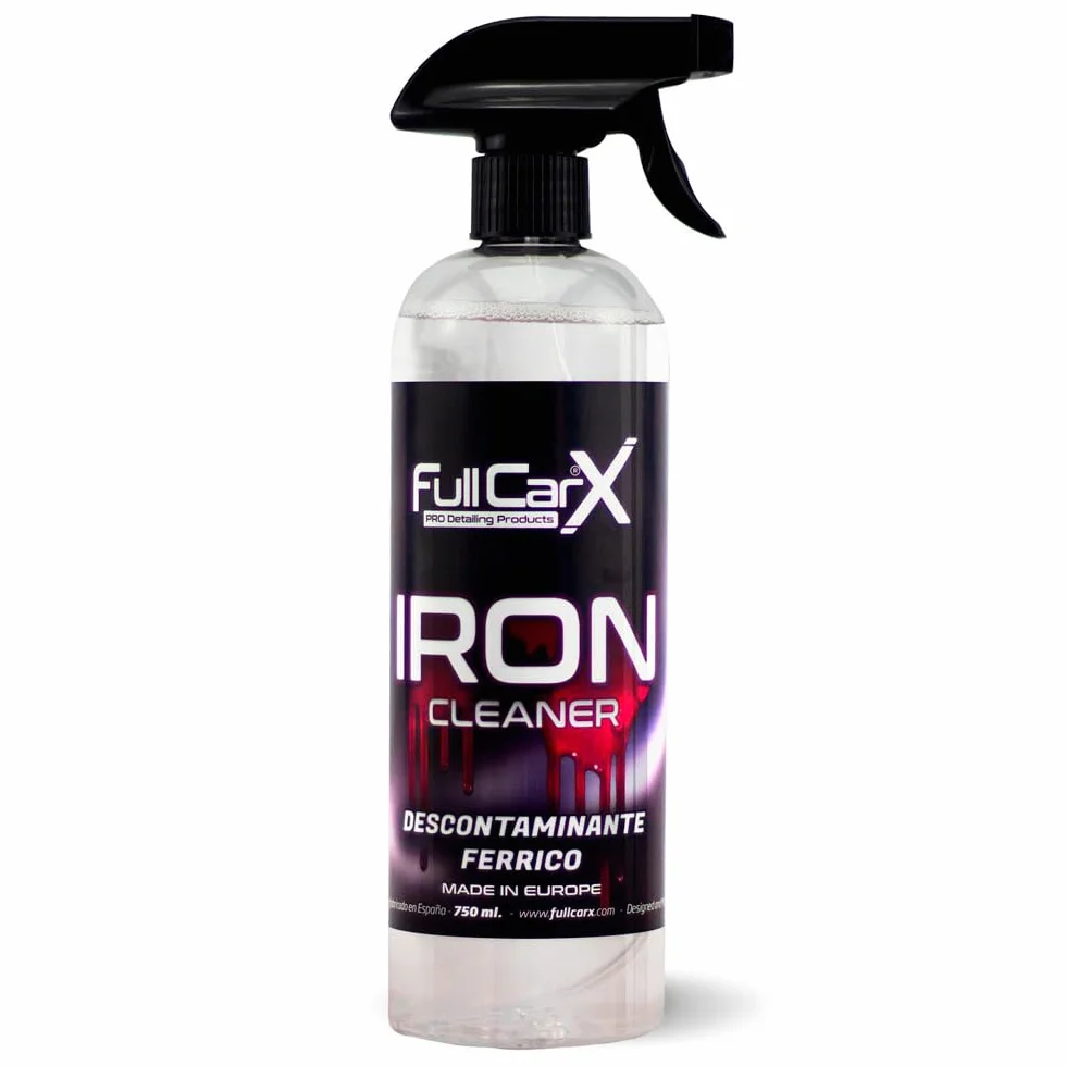 FULLCARX Żelazny środek czyszczący 750 ml do czyszczenia felg samochodowych, neutralne pH odkażacz, czyszczenie bez szorowania, nadaje się do felg aluminiowych chromowanych motocykli, profesjonalny