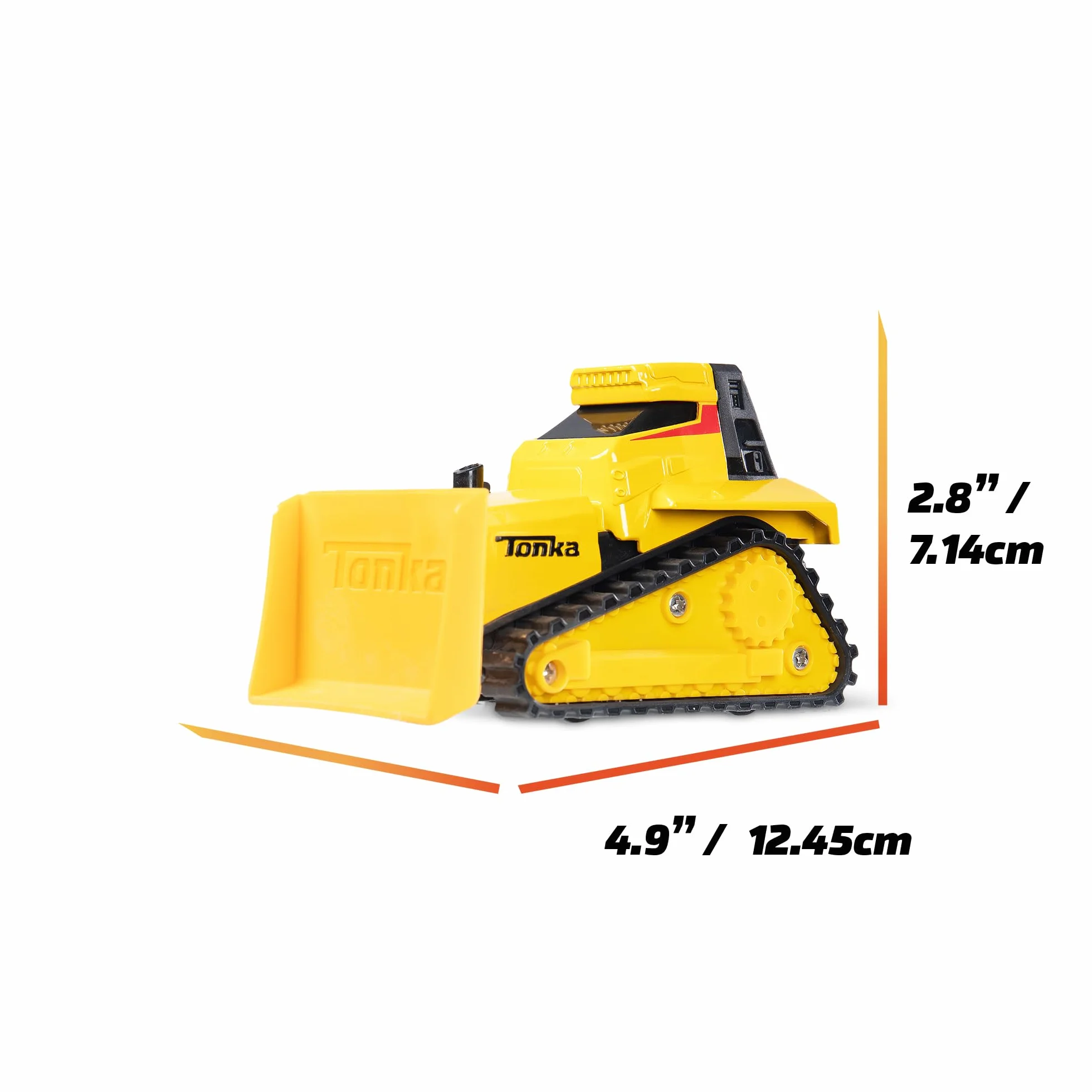 Basic Fun Tonka Steel Classics Titans Bulldozer – Buldozer stalowy do budowy i zabawy na swiezym powietrzu