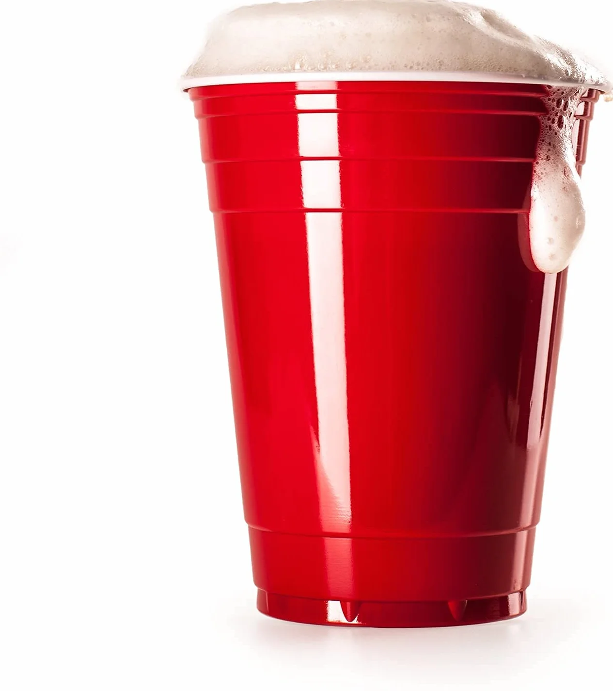 PIQIUQIU Kubek do piwa Pong, zestaw kubków do piwa Pong | 50 filiżanek + 5 kulek 473 ML 16 oz Plastikowe kubki wielokrotnego użytku