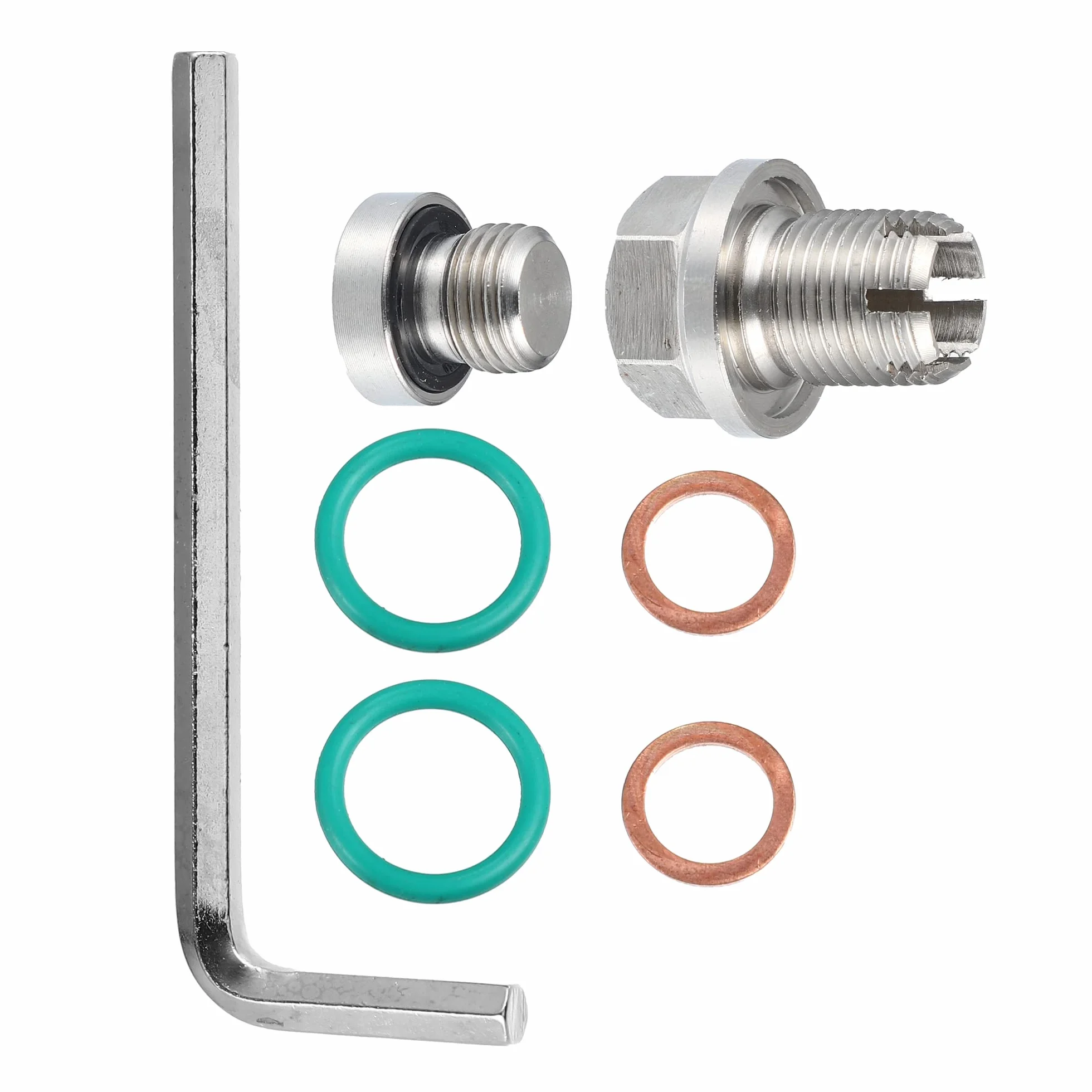 A ABSOPRO Zestaw śrub spustowych oleju, bardzo duży, ze stali nierdzewnej, samogwintujący gwint miski olejowej, zestaw naprawczy M14.1-1,25 x 15 mm
