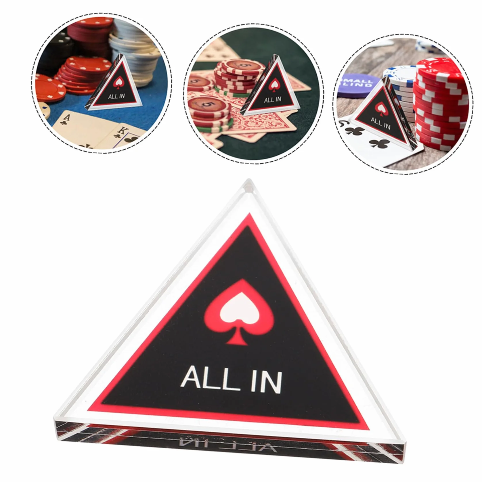 Toyvian Double Layer Poker Game Markers Set with All-in Dealer Button Small And Big Blind Tokens Plastic Chips for Party Supplies And Card Game Accessories