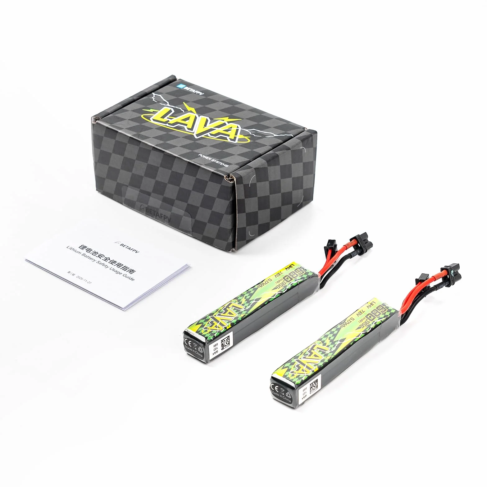 BETAFPV 2 szt. Lava II 2S 680mAh bateria 7,6 V 95C LiHV Lipo ze złączem XT30 JST-XH2.54 Ładowarka kompatybilna z bezszczotkowym Whoop Drone Quadcopter Like Pavo Pico II, Turcja Femto