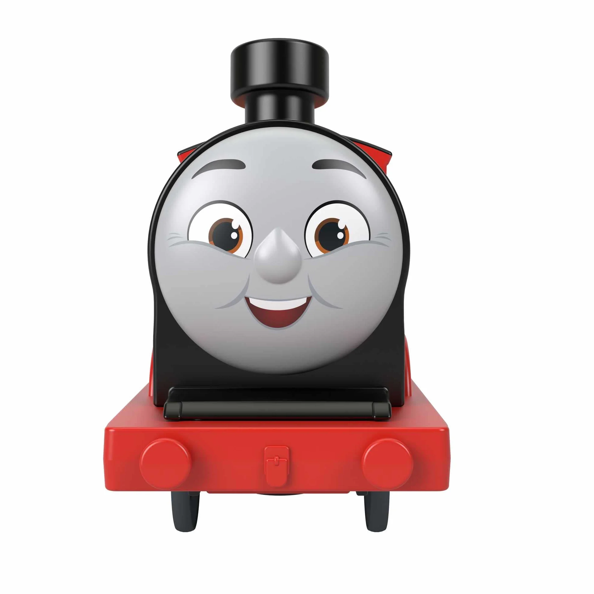 Thomas & Friends Motorized Toy Train James silnik zasilany bateriami z przetargiem do zabawy w wieku przedszkolnym dla dzieci w wieku od 3 lat, HDY70