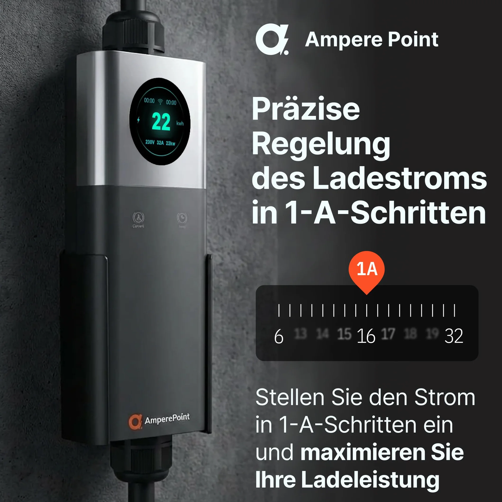 Przenośna Stacja Ładowania Samochodu Hybrydy Typ 2 Ampere Point 32A Q 22Kw