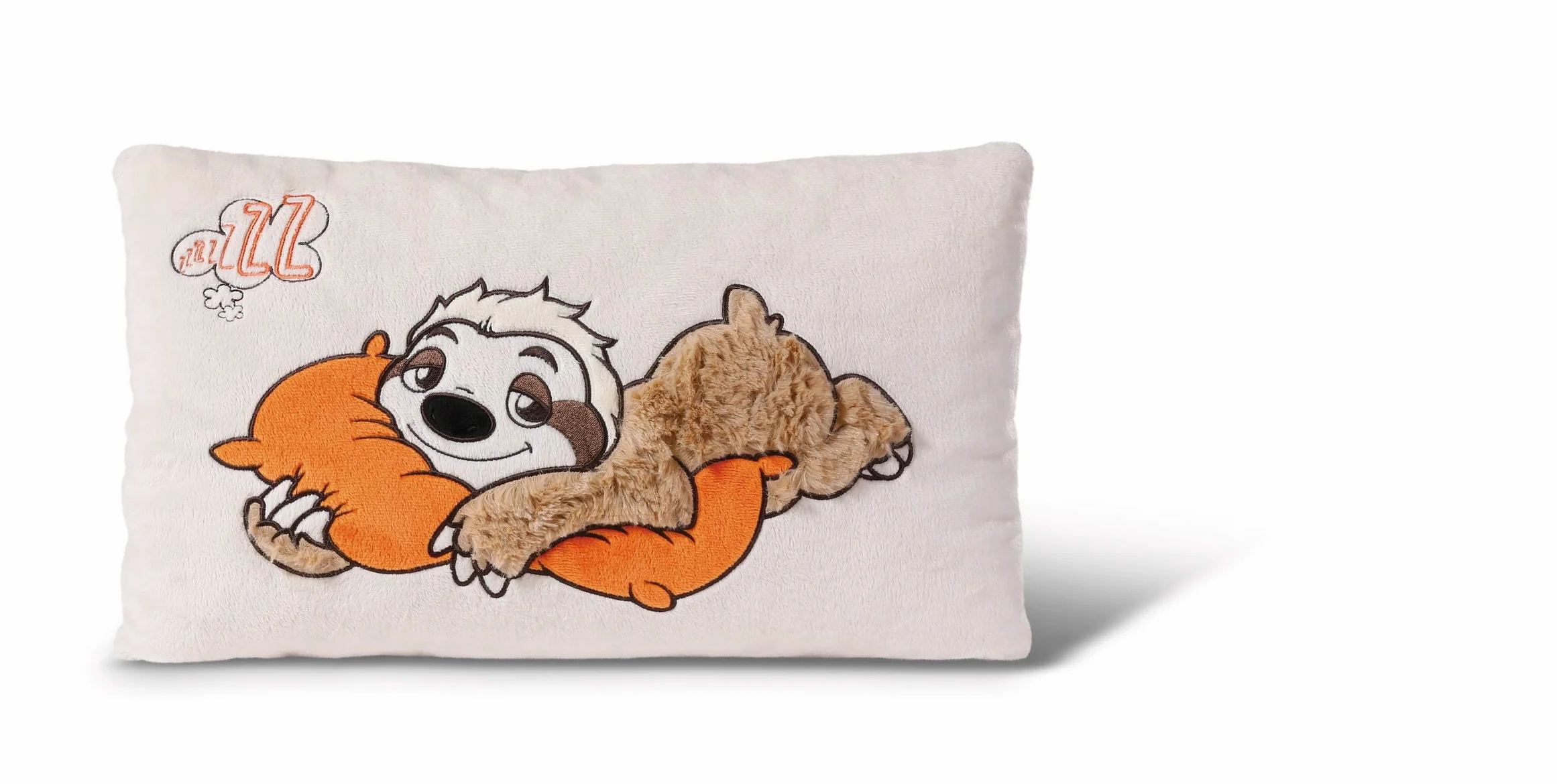 NICI 43491 poduszka leniwiec Wave Dave – prostokątna, flauszowa poduszka przytulanka leniwca, 43 x 25 cm, beżowa
