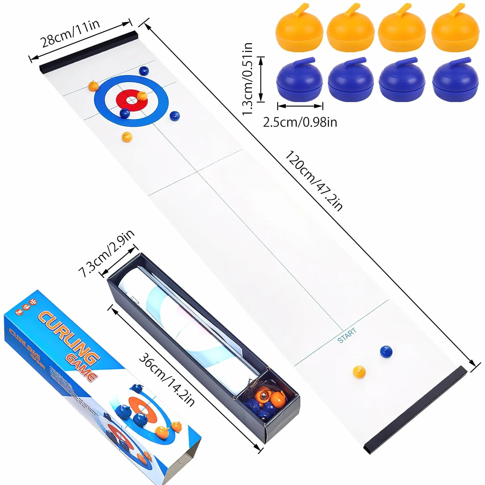 Mini stół do gry w curlingu, do gry shuffleboardingu, do gry stołowej, curlingu, mini stołów, mini piłki do curlingu, mini stół do curlingu, mini gry stołowe