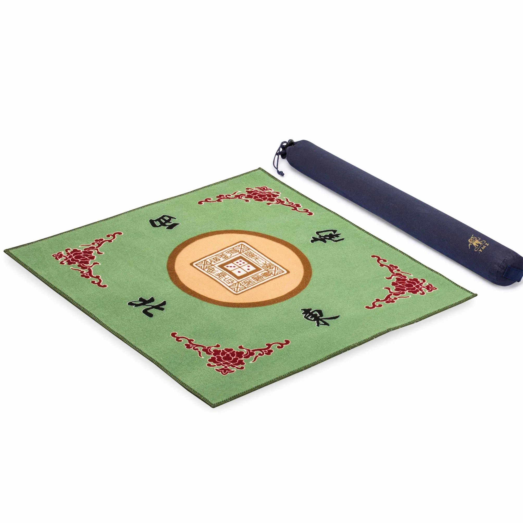 Yellow Mountain Imports Podkładka na stół do mahjonga, pokera, gier karcianych, gier planszowych, do wszystkich klocków i kostek domino - zielona, 79 cm