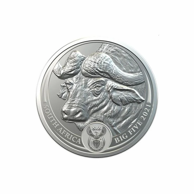 1 OZ srebrna moneta seria Big Five (5.) Buffalo Buffalo 2021 OVP w blistrze tylko 15 000 sztuk TOP, srebro