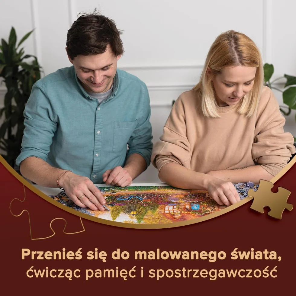 Trefl Premium Plus Quality - Puzzle Tea Time: Przygotowania do Wiosny - 1000 Elementów, Seria Malowanych Nostalgicznyh Obrazków, Idealne Dopasowanie Elementów, dla Dorosłych i Dzieci od 12 lat