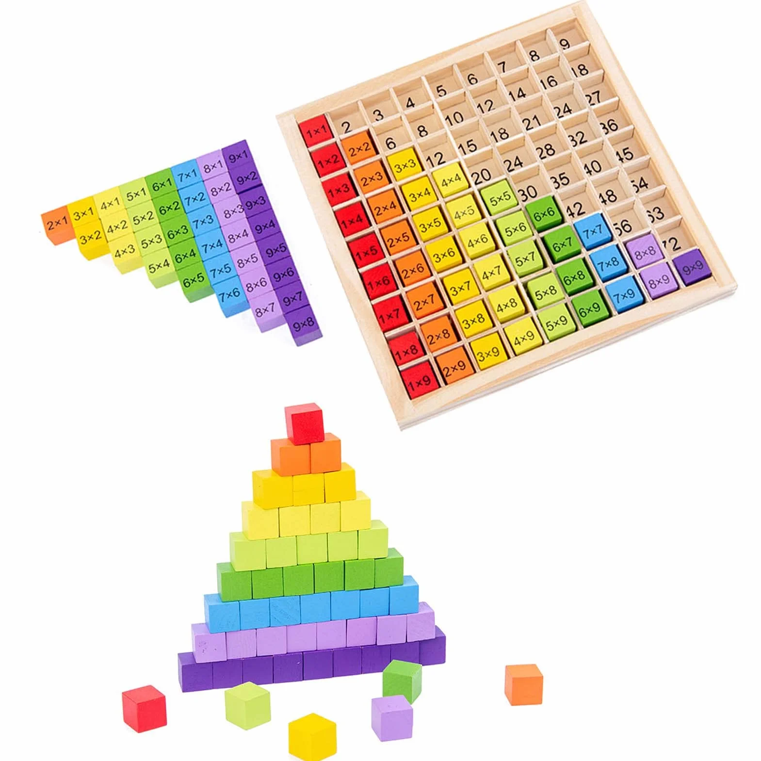 Morofme 1 x 1 tablica do nauki matematyki, drewniana tablica do nauki matematyki dla uczniów szkół podstawowych, 1 x 1 99 tablica do mnożenia matematyki, arytmetyka, narzędzie do nauczania, matematyka