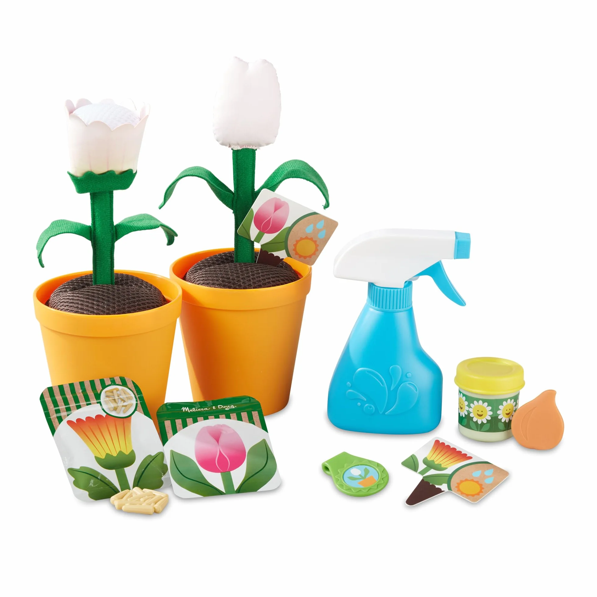 Melissa & Doug Let's Explore Flower Gardening zestaw do zabawy w ogrodzie, zabawka udawana | wiek 3 + | prezent dla chłopca lub dziewczyny